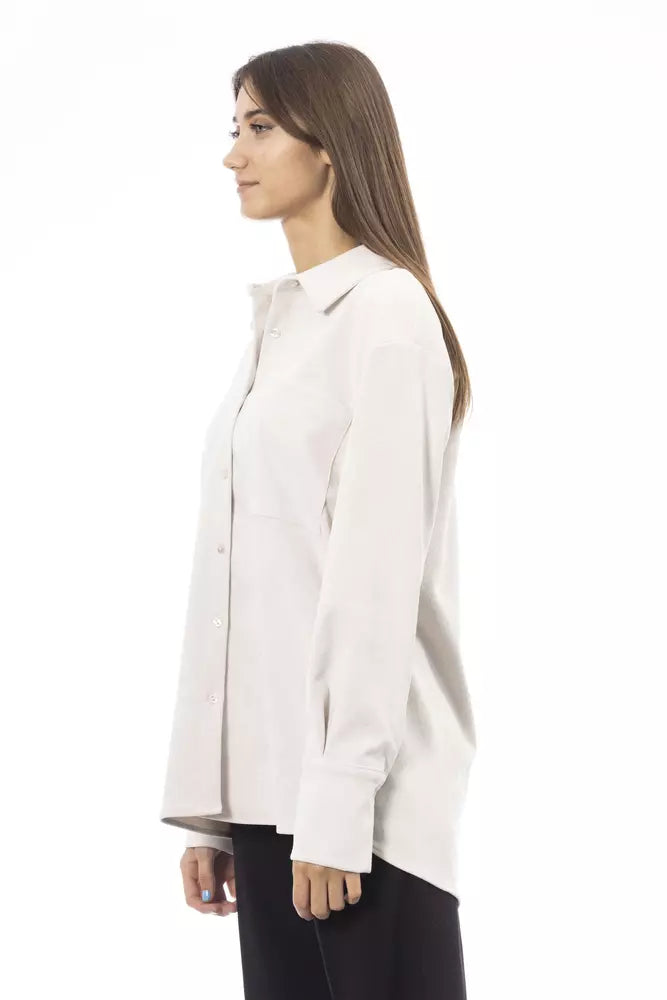 Alpha Studio Chemise boutonnée blanche élégante avec poche avant