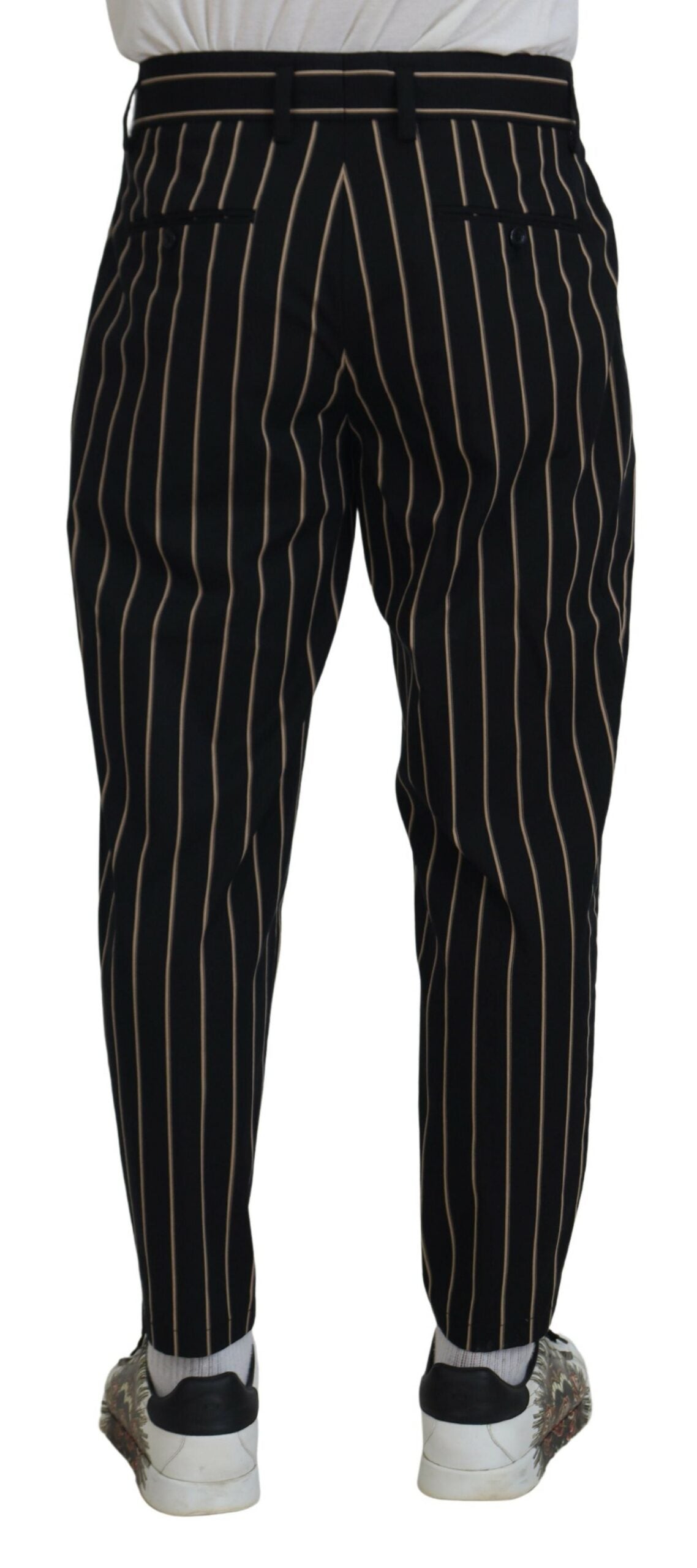 Dolce &amp; Gabbana Pantalon chino fuselé à rayures élégant