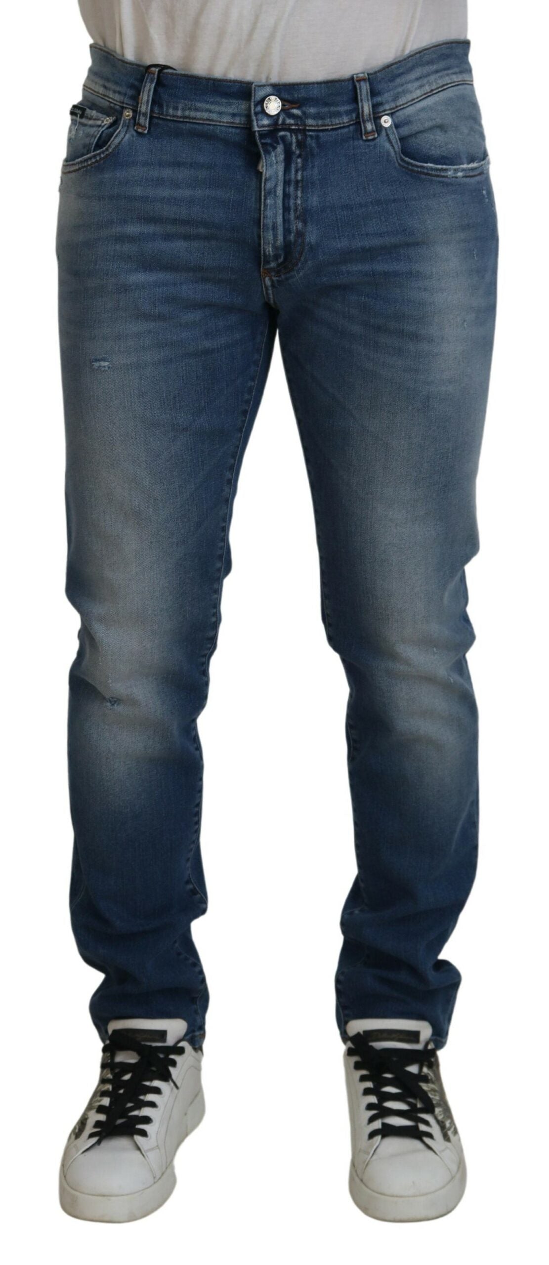 Dolce &amp; Gabbana Chic Jean slim en denim italien