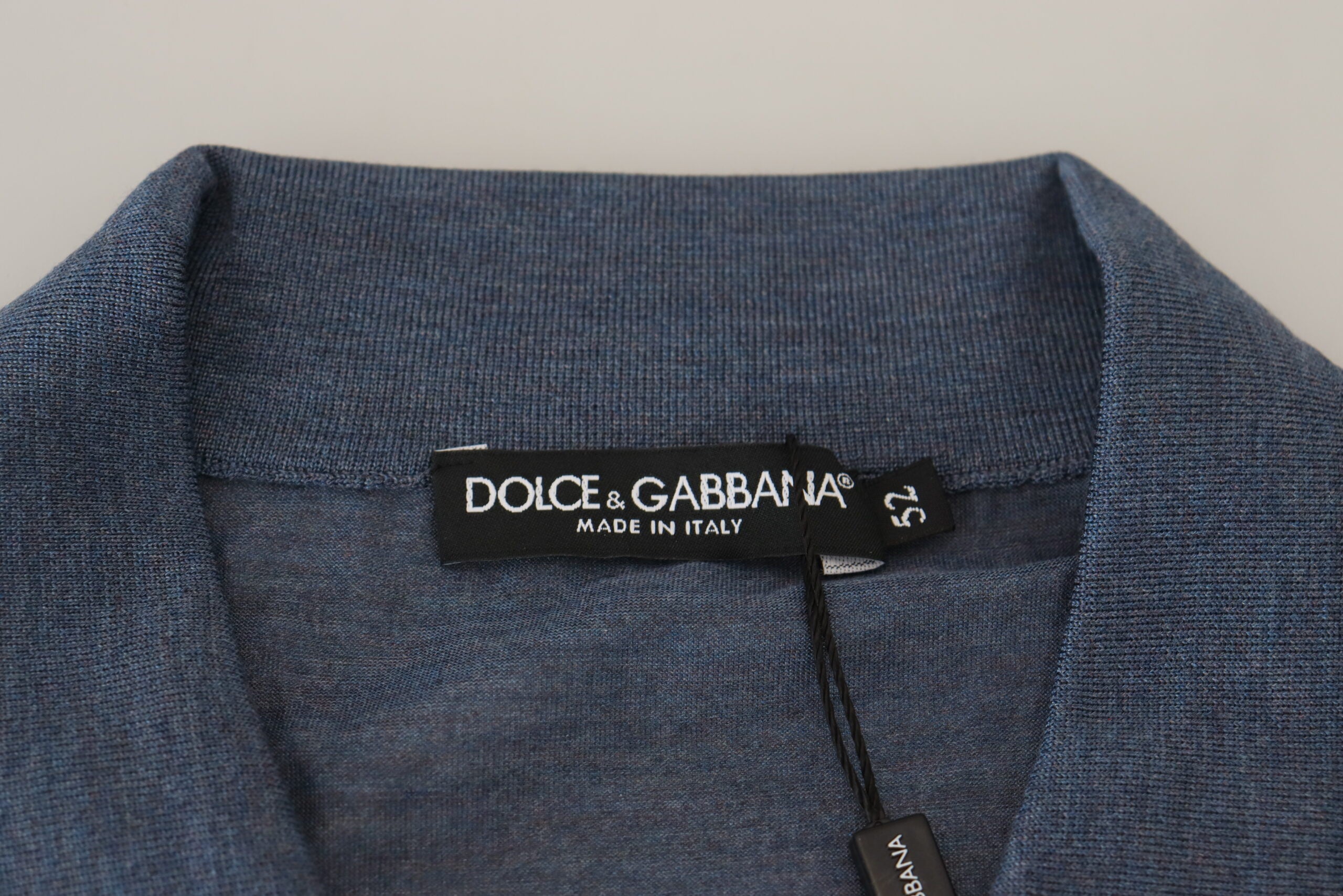 Dolce &amp; Gabbana Pull élégant en soie bleu