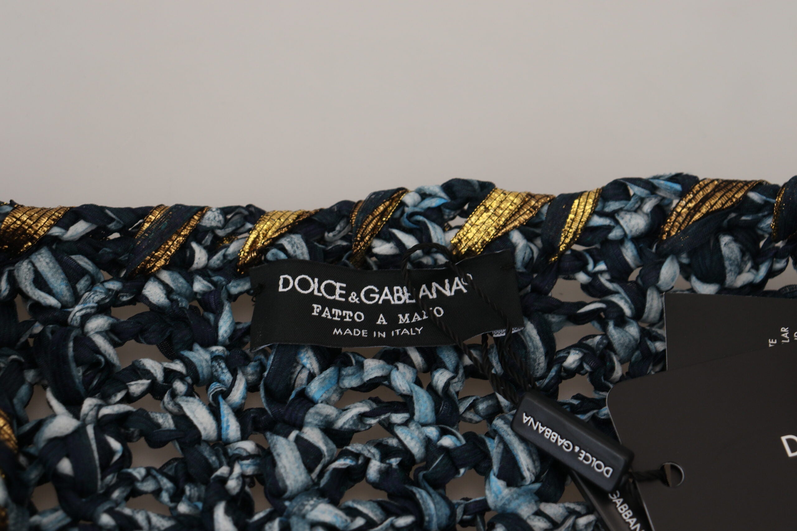 Dolce &amp; Gabbana Pull cardigan bleu élégant à col en V