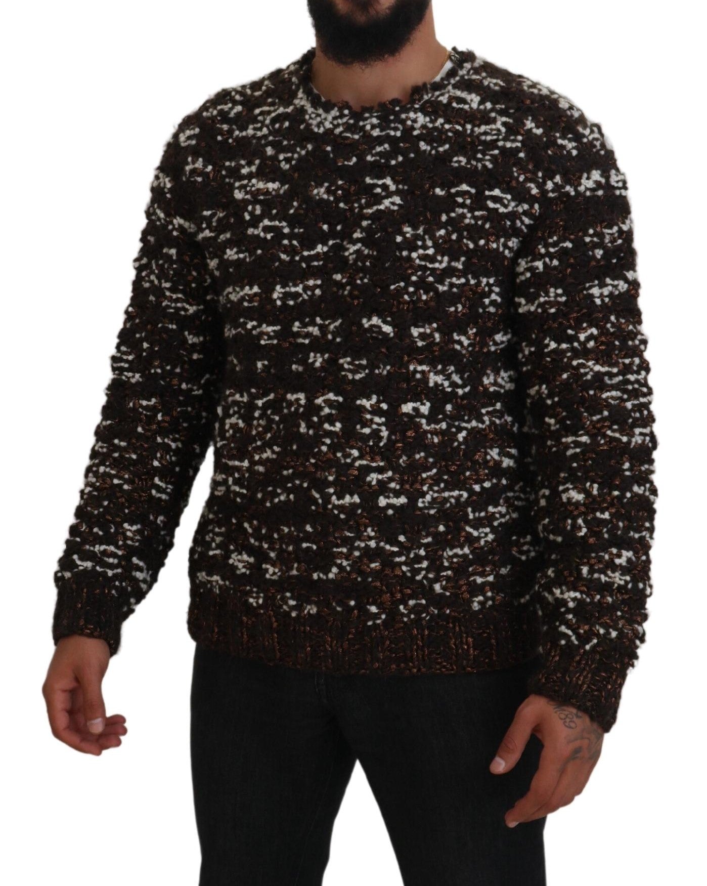 Dolce &amp; Gabbana Pull élégant en tricot bronze