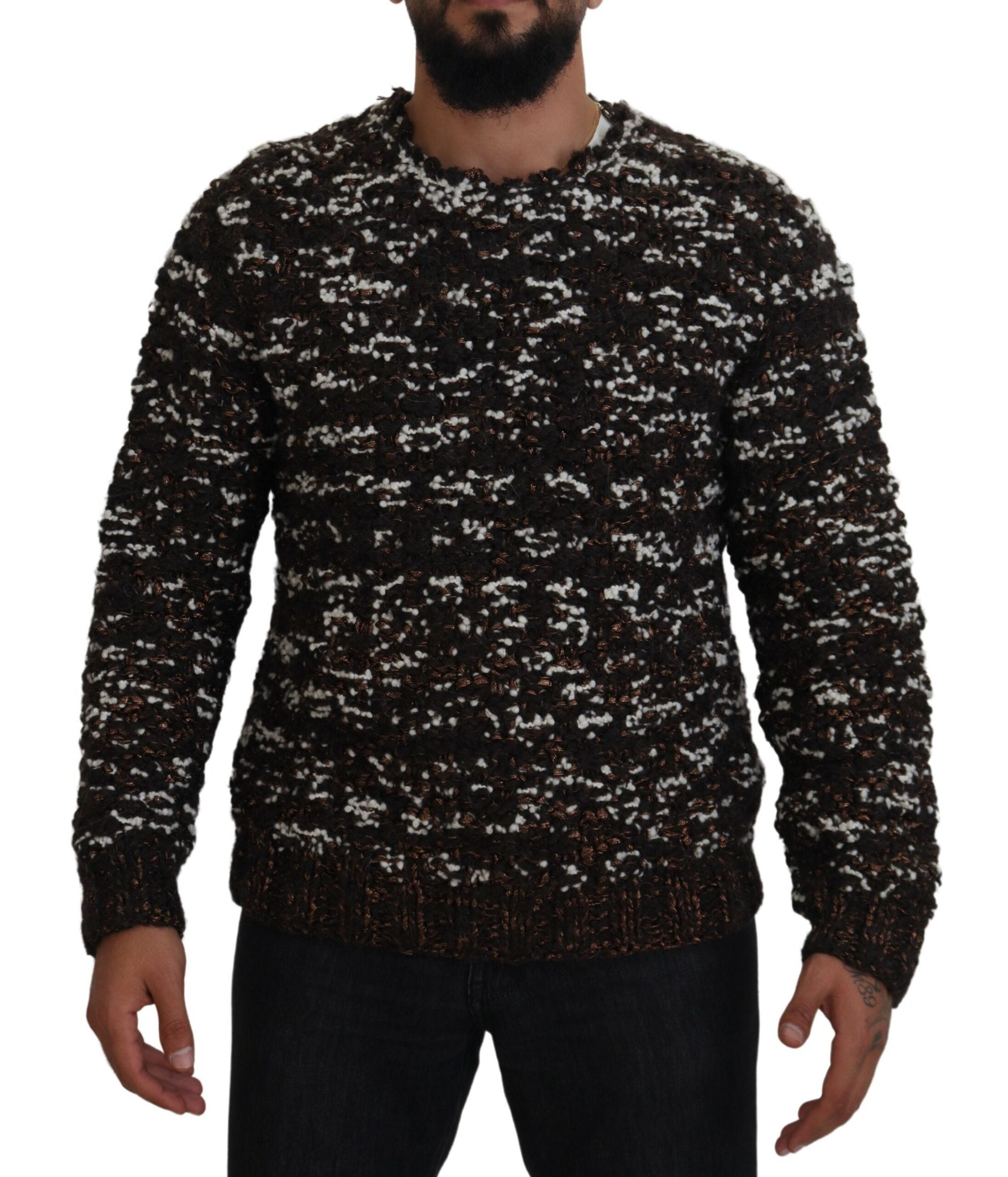 Dolce &amp; Gabbana Pull élégant en tricot bronze