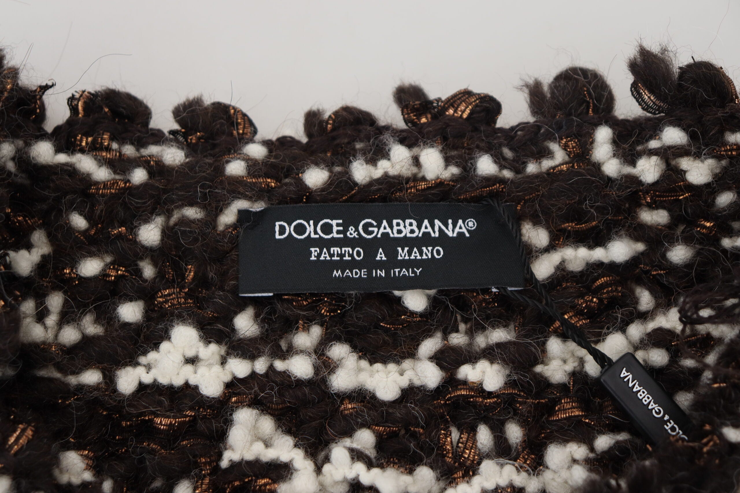 Dolce &amp; Gabbana Pull élégant en tricot bronze