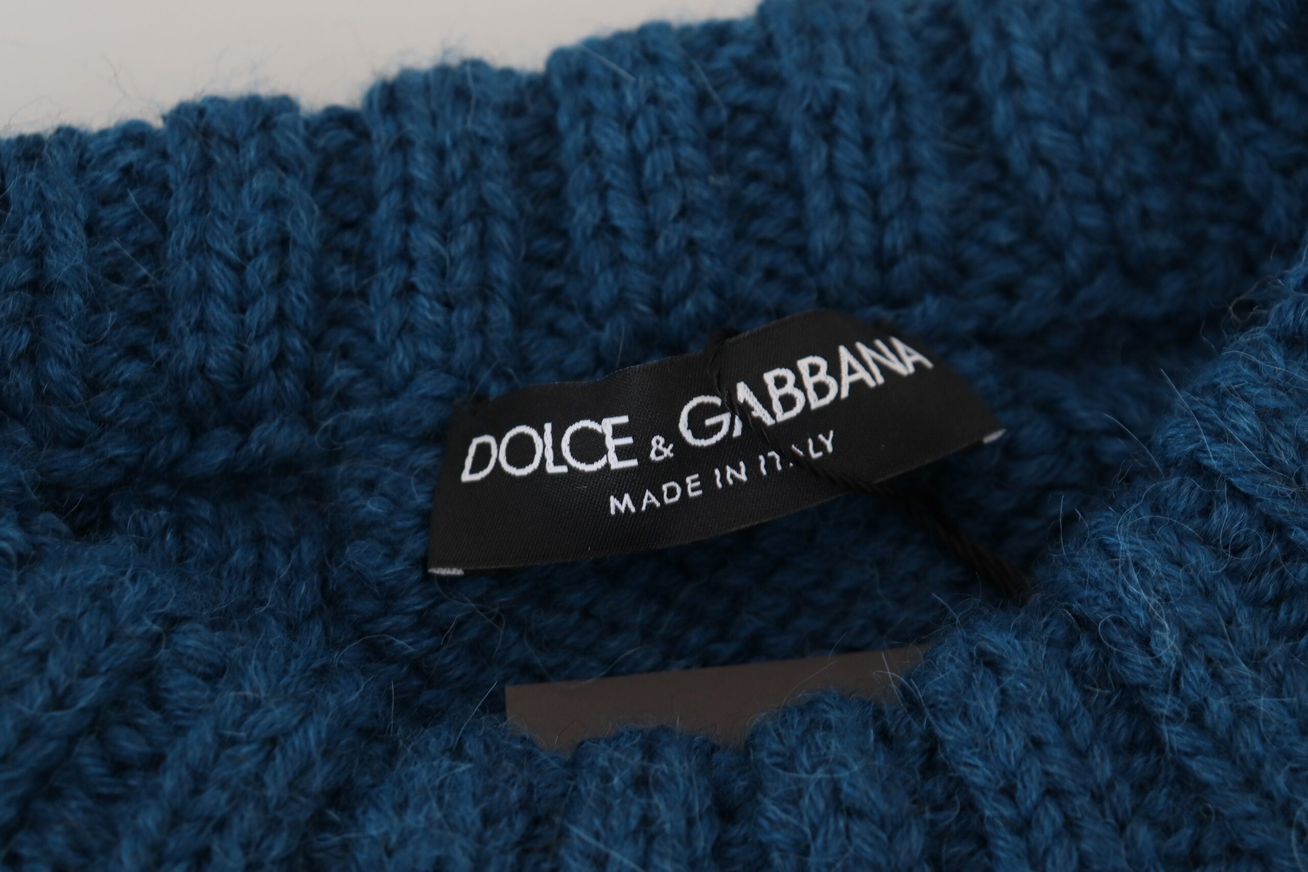 Dolce &amp; Gabbana Pull à col rond bleu élégant