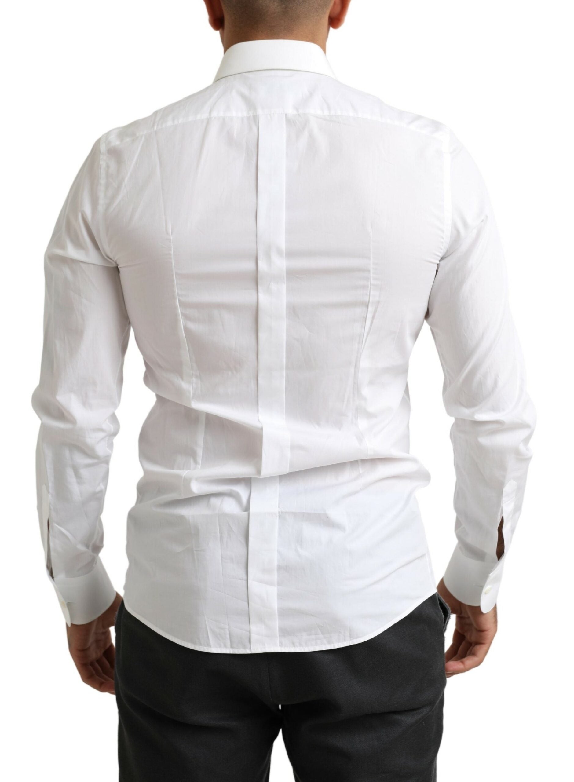 Chemise de smoking coupe slim de créateur italien Dolce &amp; Gabbana