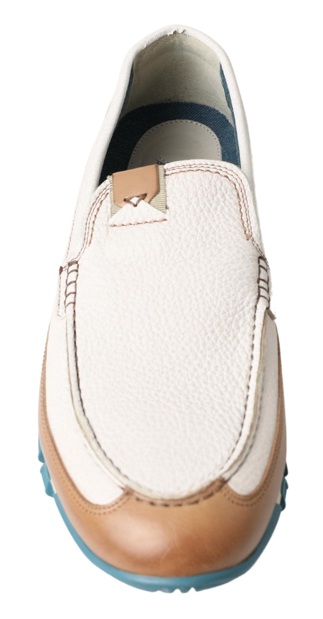 Dolce &amp; Gabbana Mocassins élégants en cuir blanc