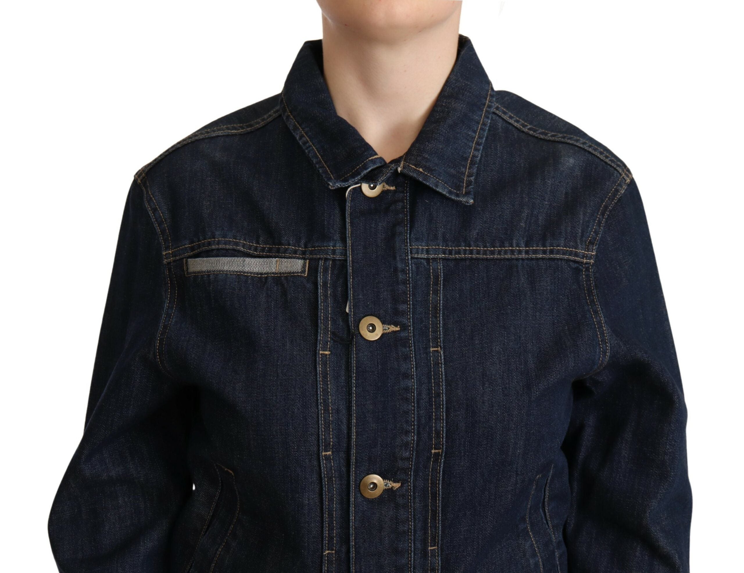 Veste en jean bleu foncé Master Coat Chic