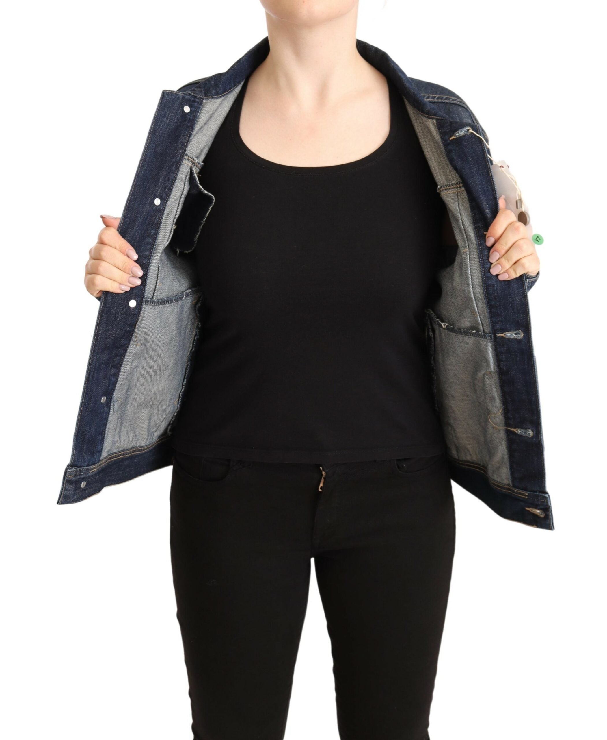 Veste en jean bleu foncé Master Coat Chic