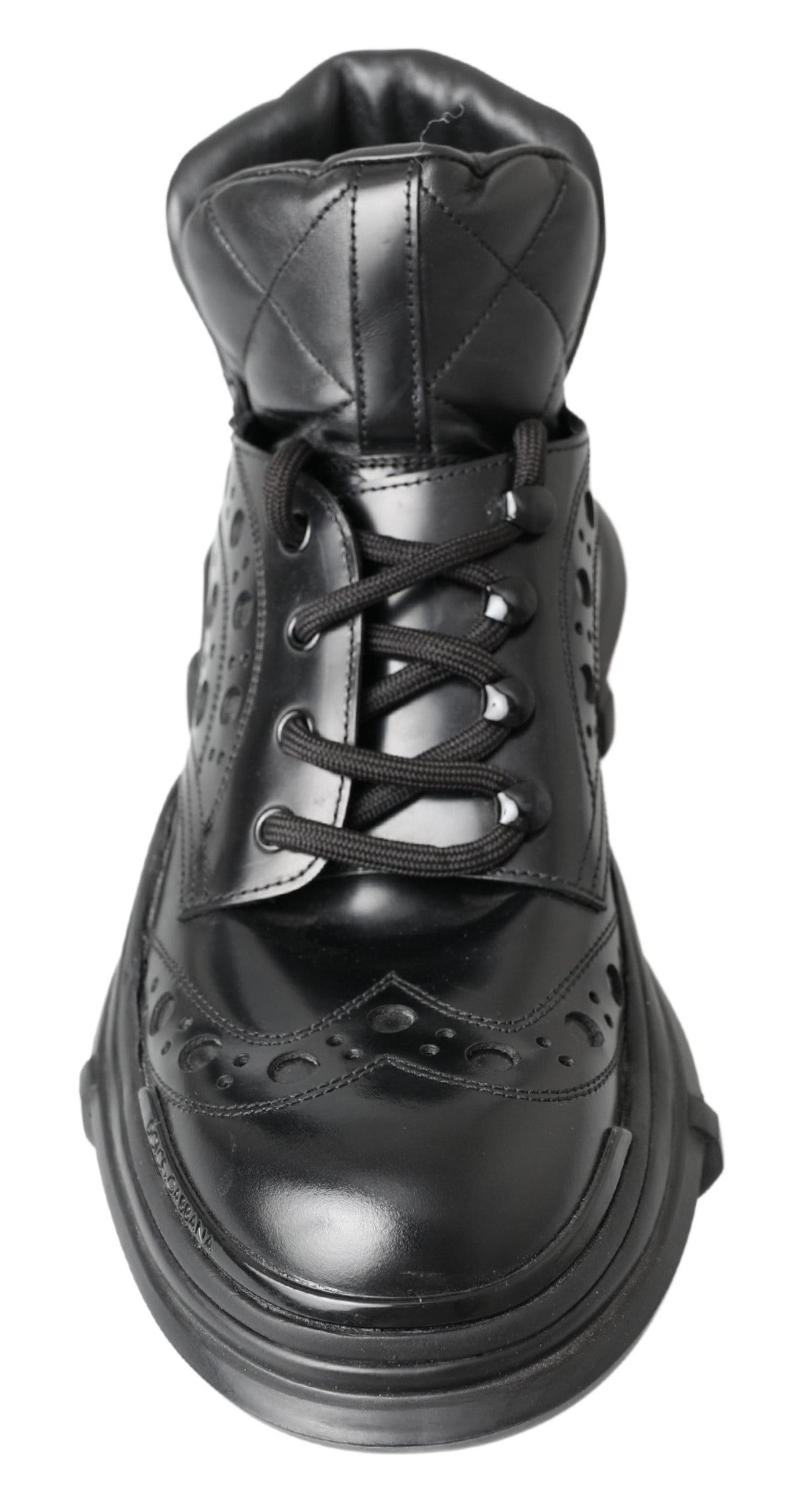 Dolce &amp; Gabbana Bottines élégantes en cuir noir