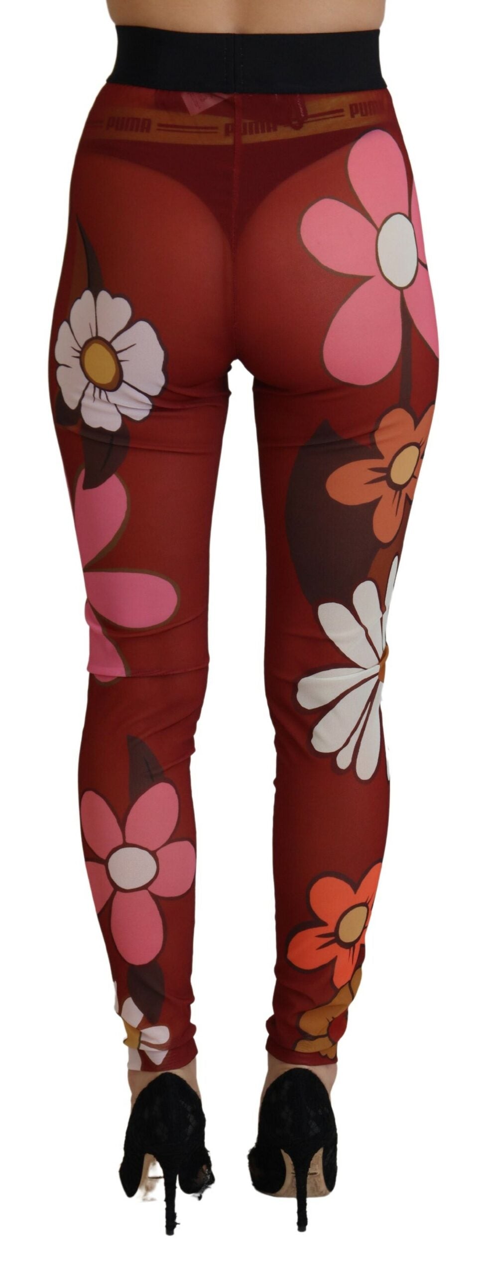 Dolce &amp; Gabbana Legging taille haute rouge fleuri