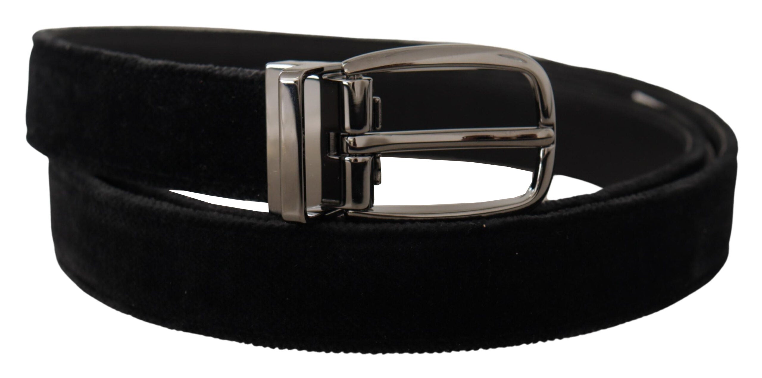 Dolce &amp; Gabbana Ceinture de créateur élégante en velours noir