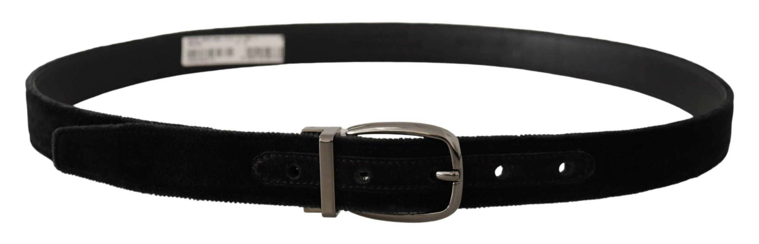 Dolce &amp; Gabbana Ceinture de créateur élégante en velours noir