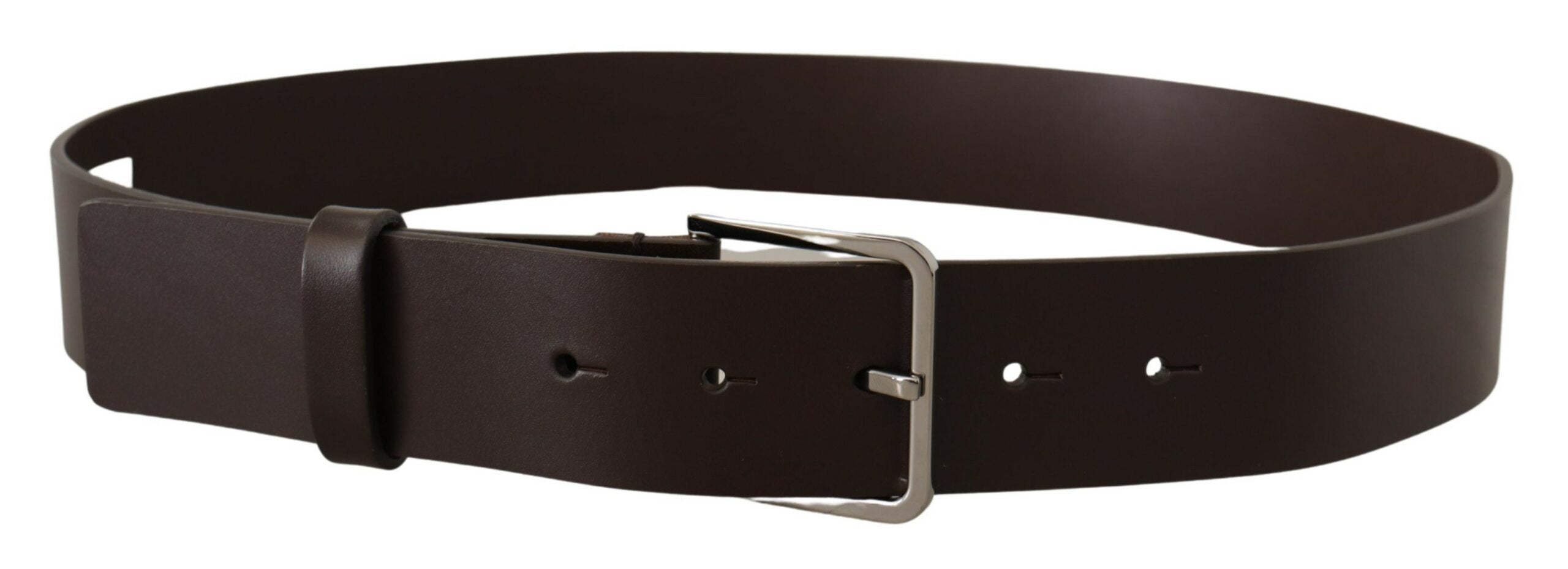 Dolce &amp; Gabbana Ceinture élégante en cuir marron foncé