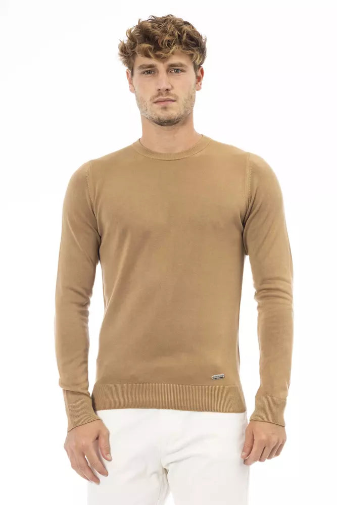 Baldinini Trend Pull ras du cou en modal et cachemire beige