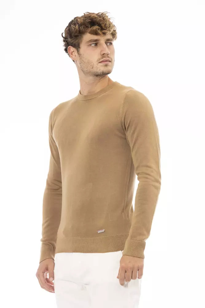 Baldinini Trend Pull ras du cou en modal et cachemire beige