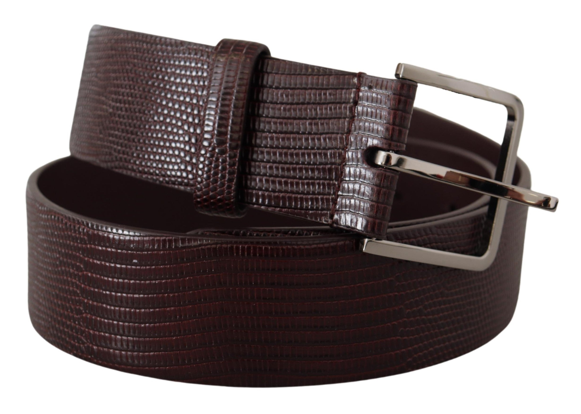 Dolce &amp; Gabbana Ceinture élégante en cuir marron foncé