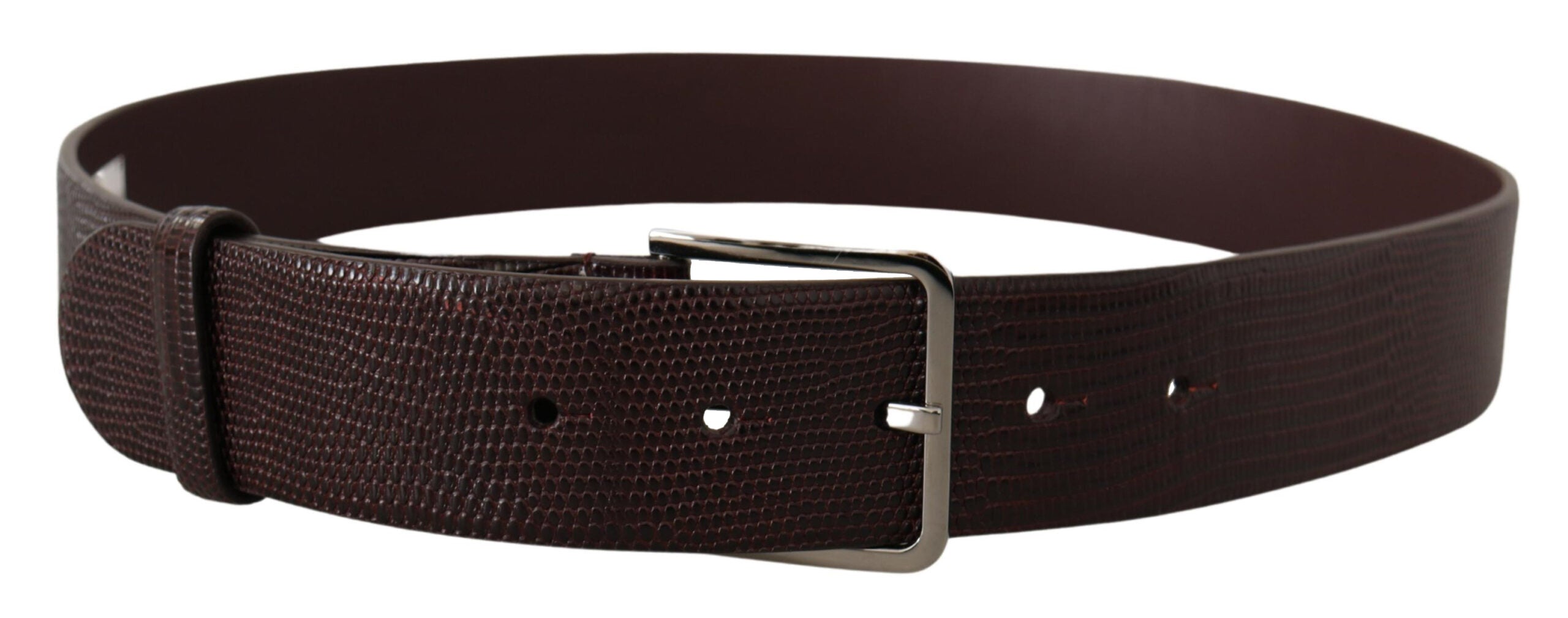 Dolce &amp; Gabbana Ceinture élégante en cuir marron foncé