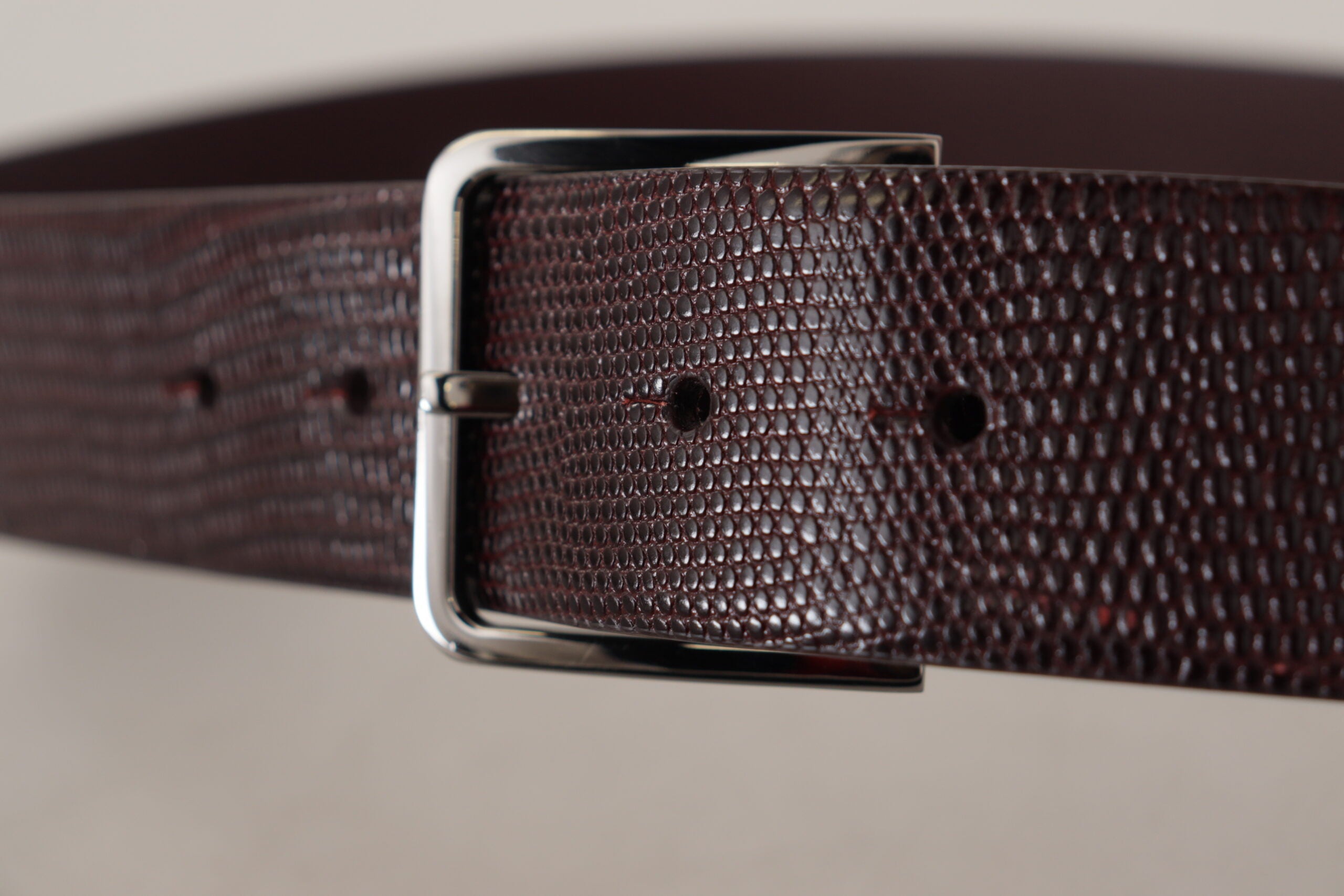 Dolce &amp; Gabbana Ceinture élégante en cuir marron foncé