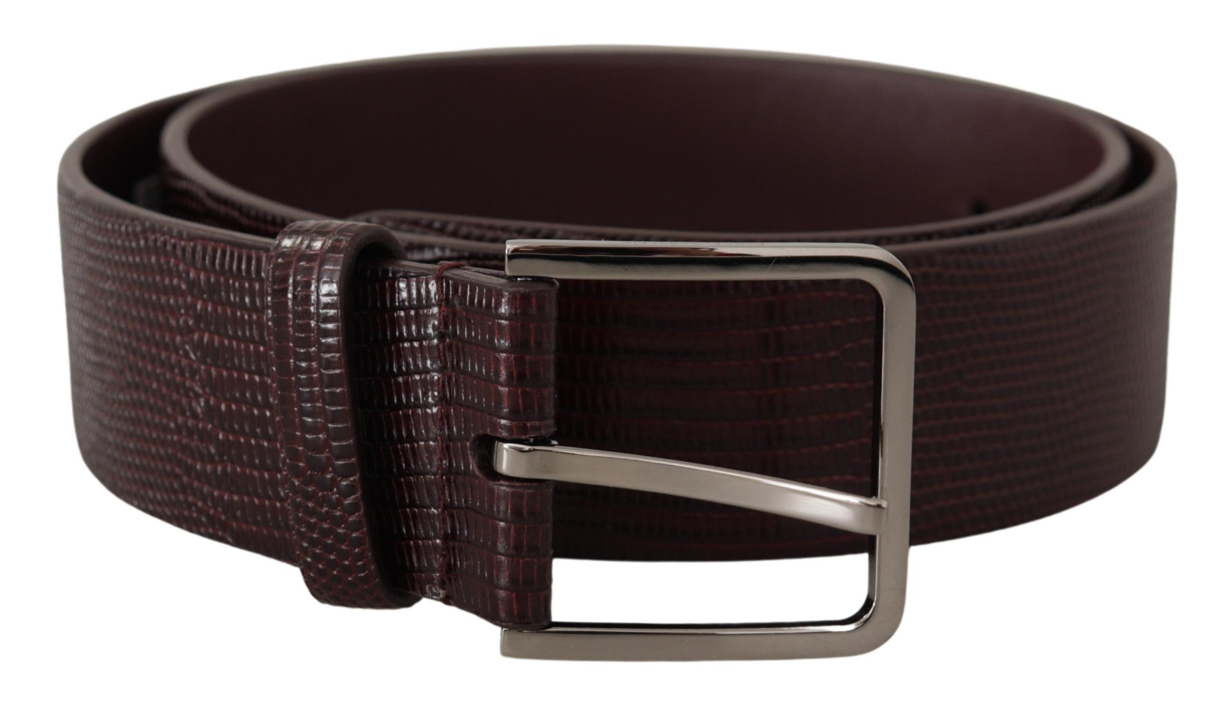 Dolce &amp; Gabbana Ceinture élégante en cuir marron foncé