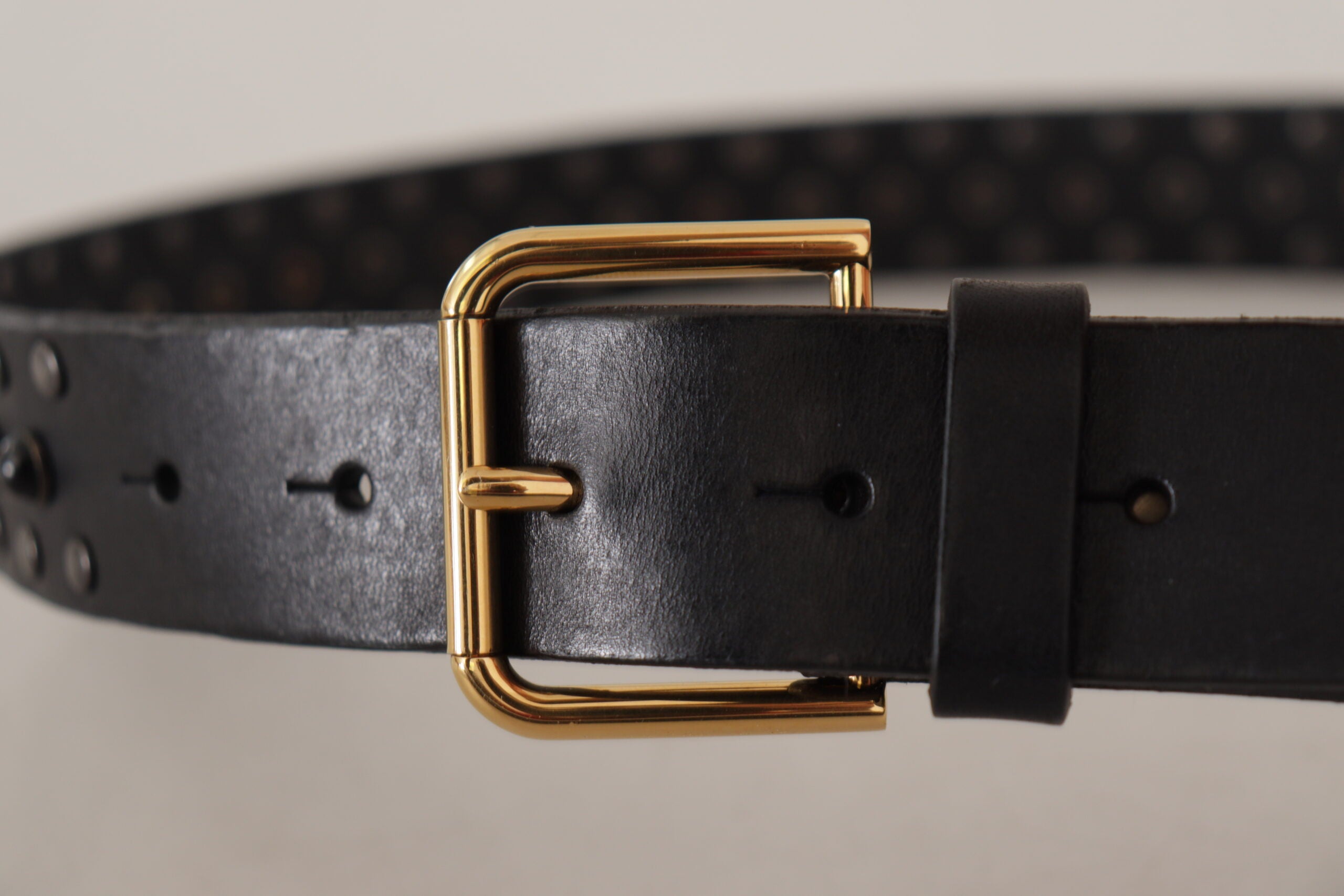 Dolce &amp; Gabbana Ceinture en cuir élégante avec boucle gravée avec logo