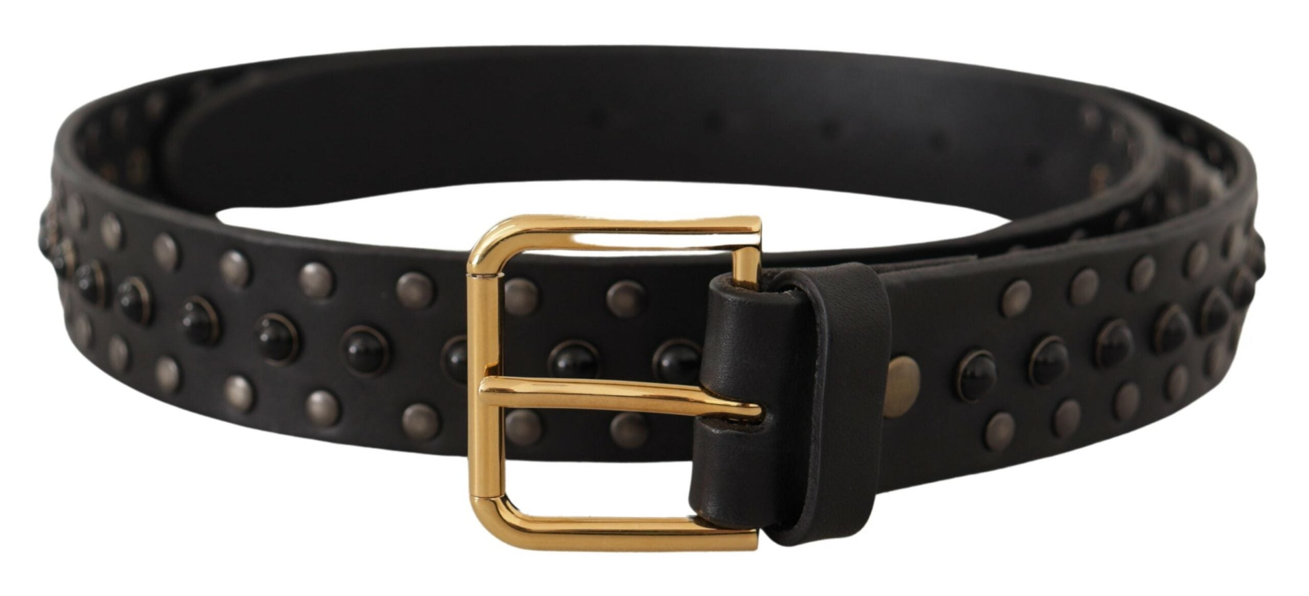 Dolce &amp; Gabbana Ceinture en cuir élégante avec boucle gravée avec logo