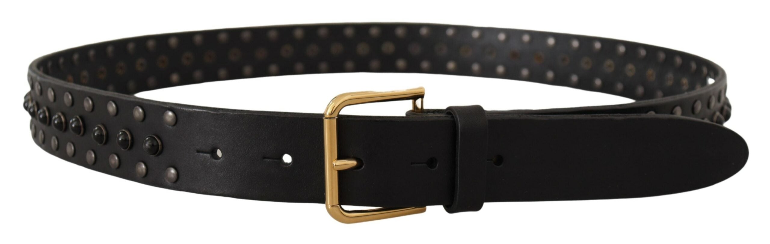 Dolce &amp; Gabbana Ceinture en cuir élégante avec boucle gravée avec logo