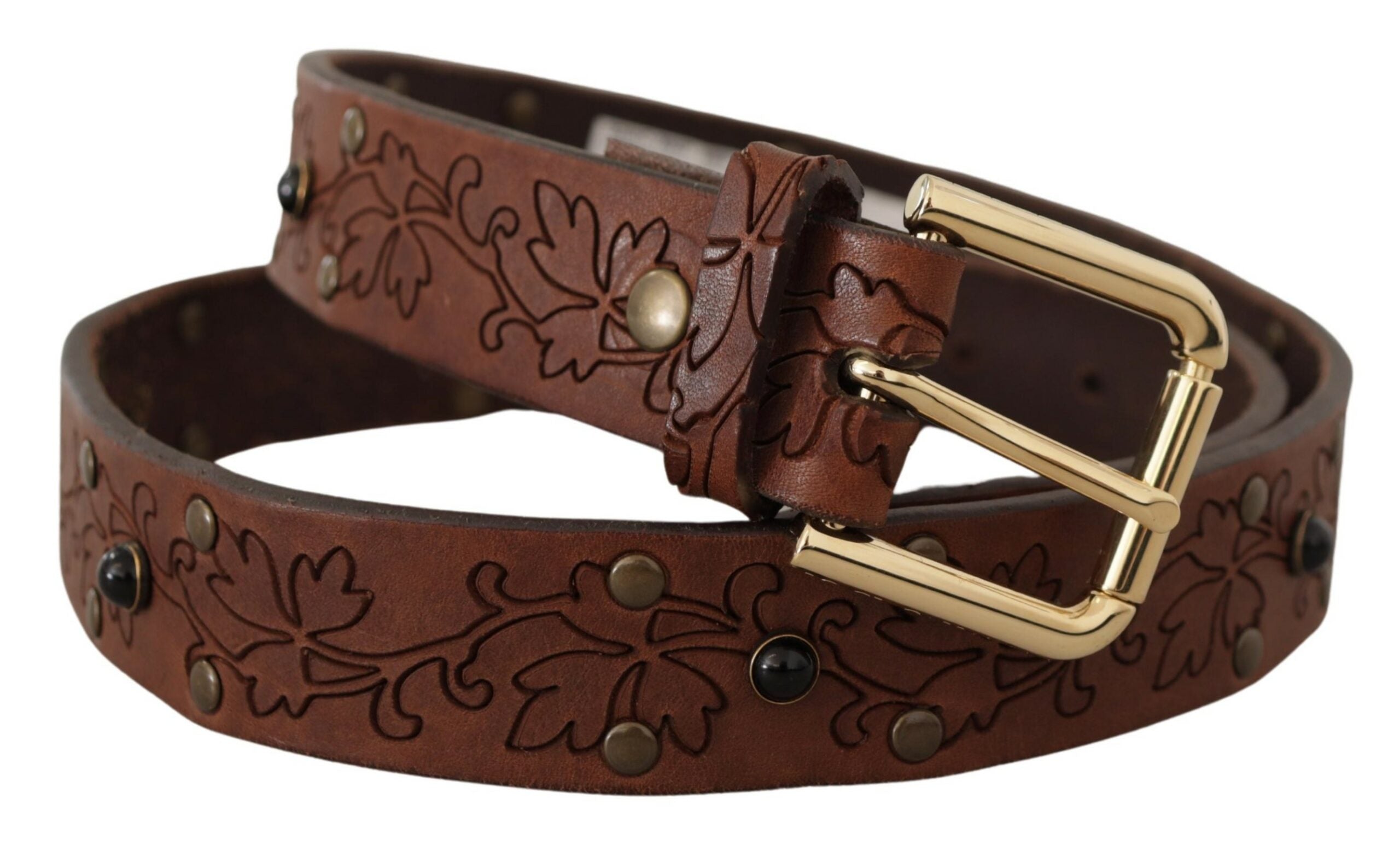 Dolce &amp; Gabbana Ceinture en cuir élégante avec boucle en métal