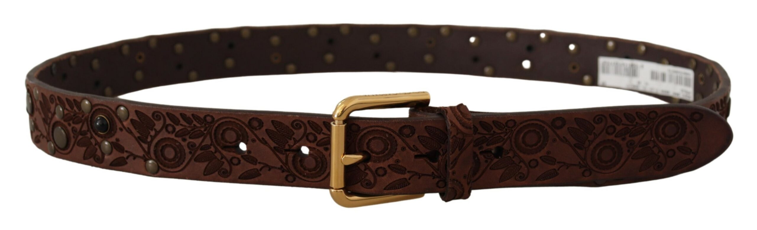 Dolce &amp; Gabbana Ceinture en cuir élégante avec boucle gravée