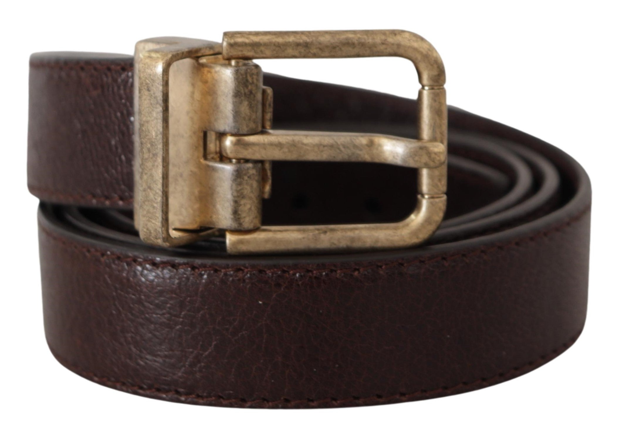 Dolce &amp; Gabbana Ceinture en cuir élégante avec boucle gravée