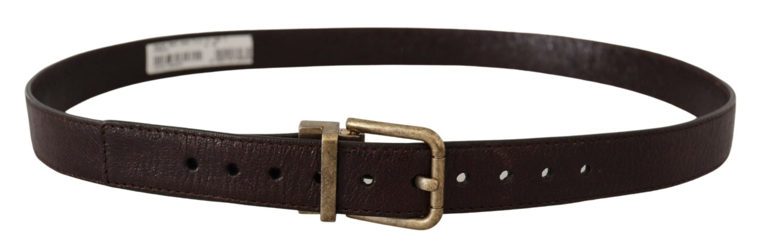 Dolce &amp; Gabbana Ceinture en cuir élégante avec boucle gravée