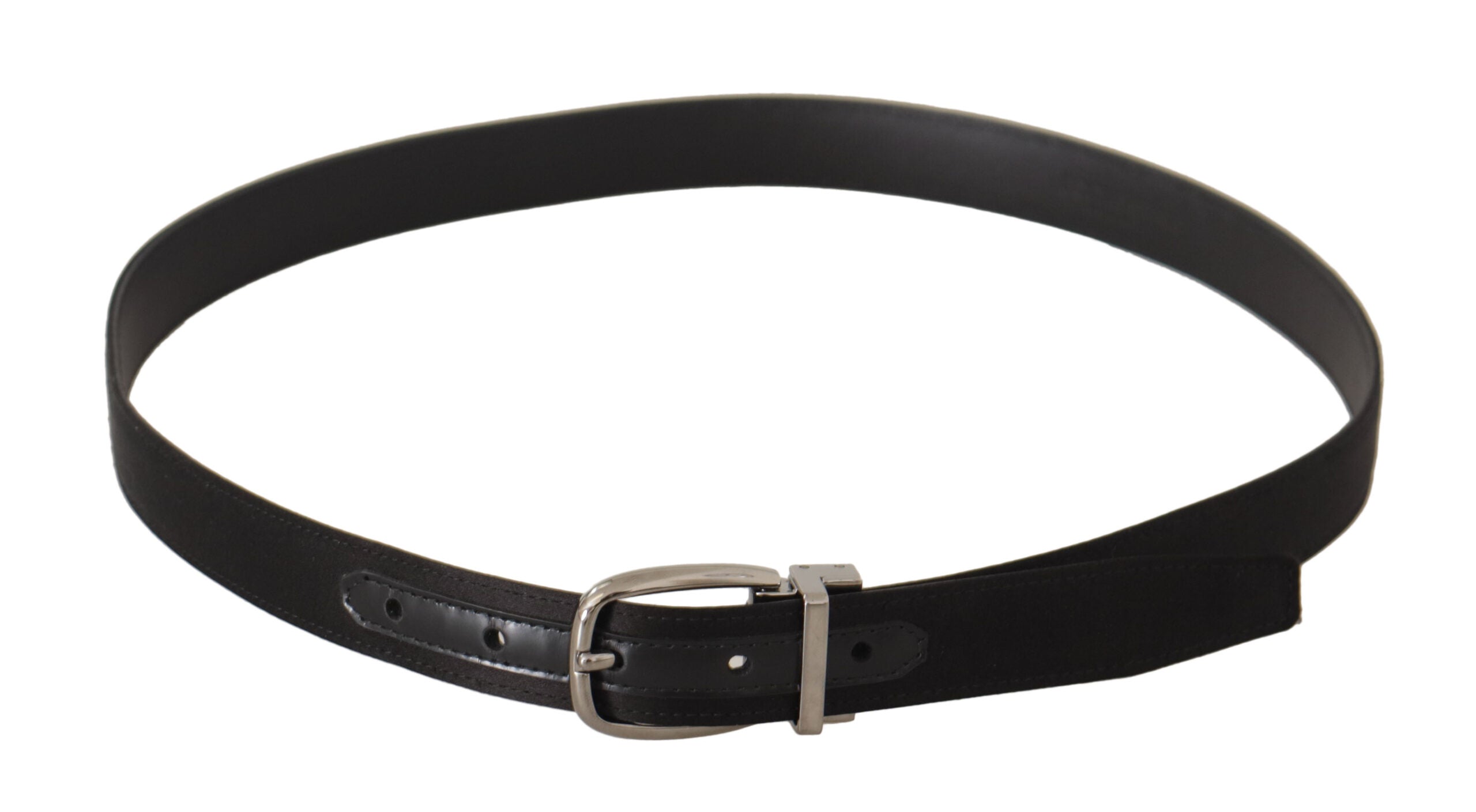 Dolce &amp; Gabbana Ceinture élégante en cuir de soie avec boucle logo