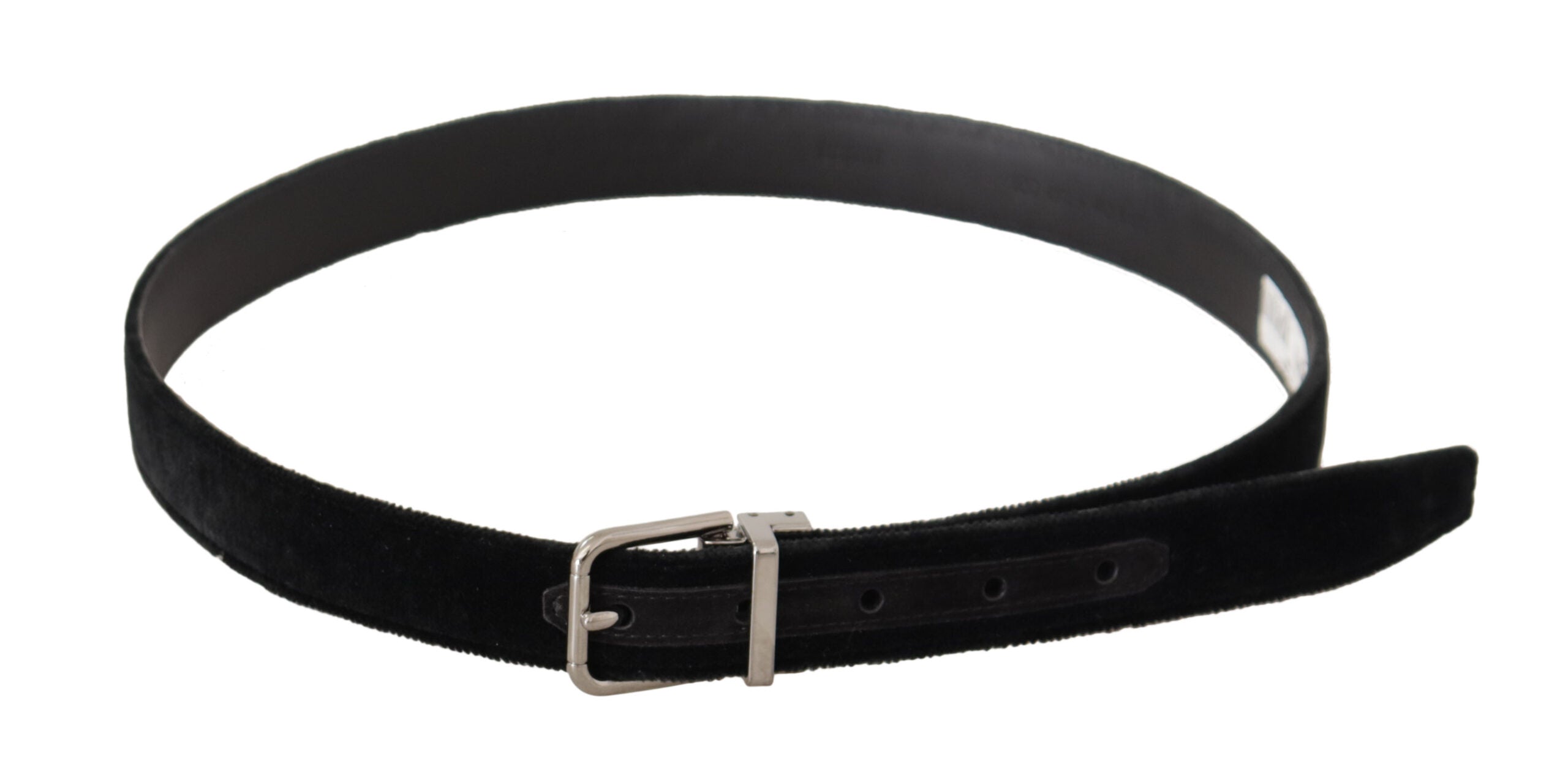 Dolce &amp; Gabbana Ceinture de créateur élégante en velours noir