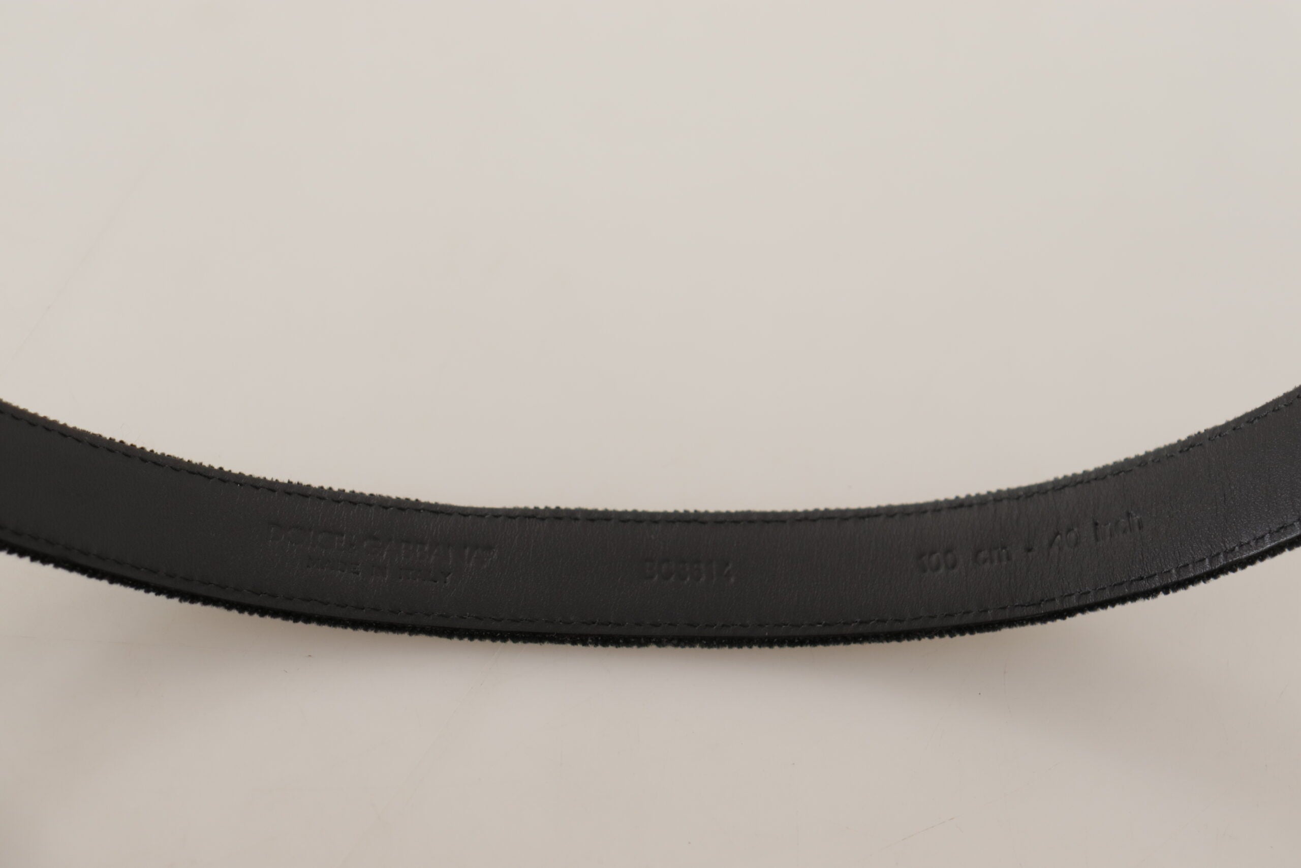 Dolce &amp; Gabbana Ceinture de créateur élégante en velours noir