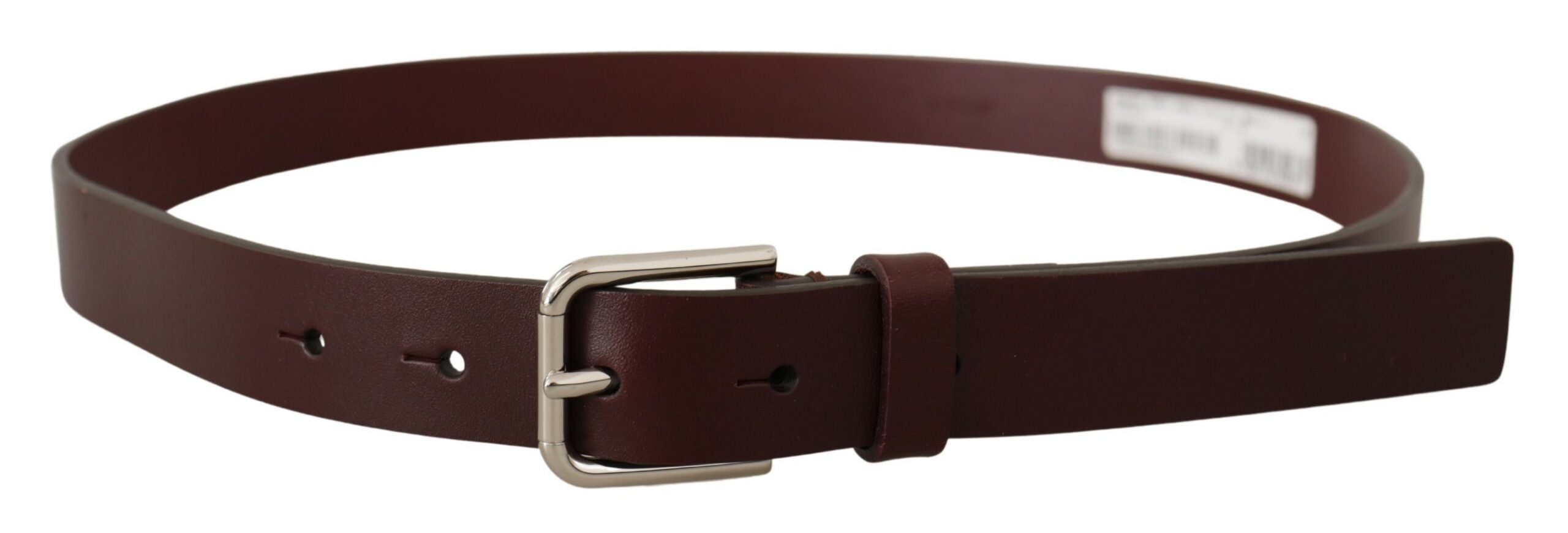 Ceinture en cuir de luxe marron Dolce &amp; Gabbana avec boucle en métal