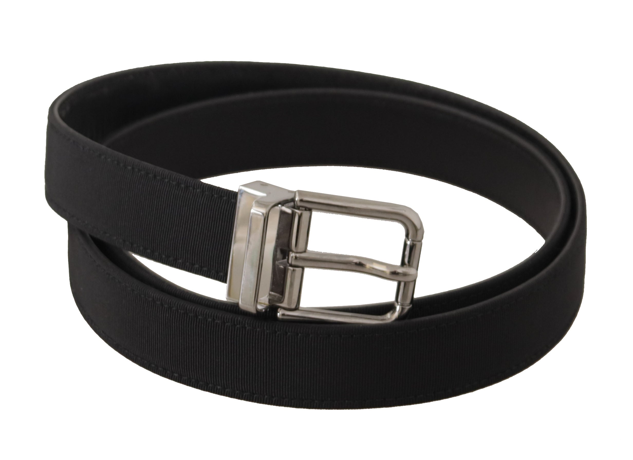 Dolce &amp; Gabbana Ceinture élégante en cuir noir avec boucle en métal