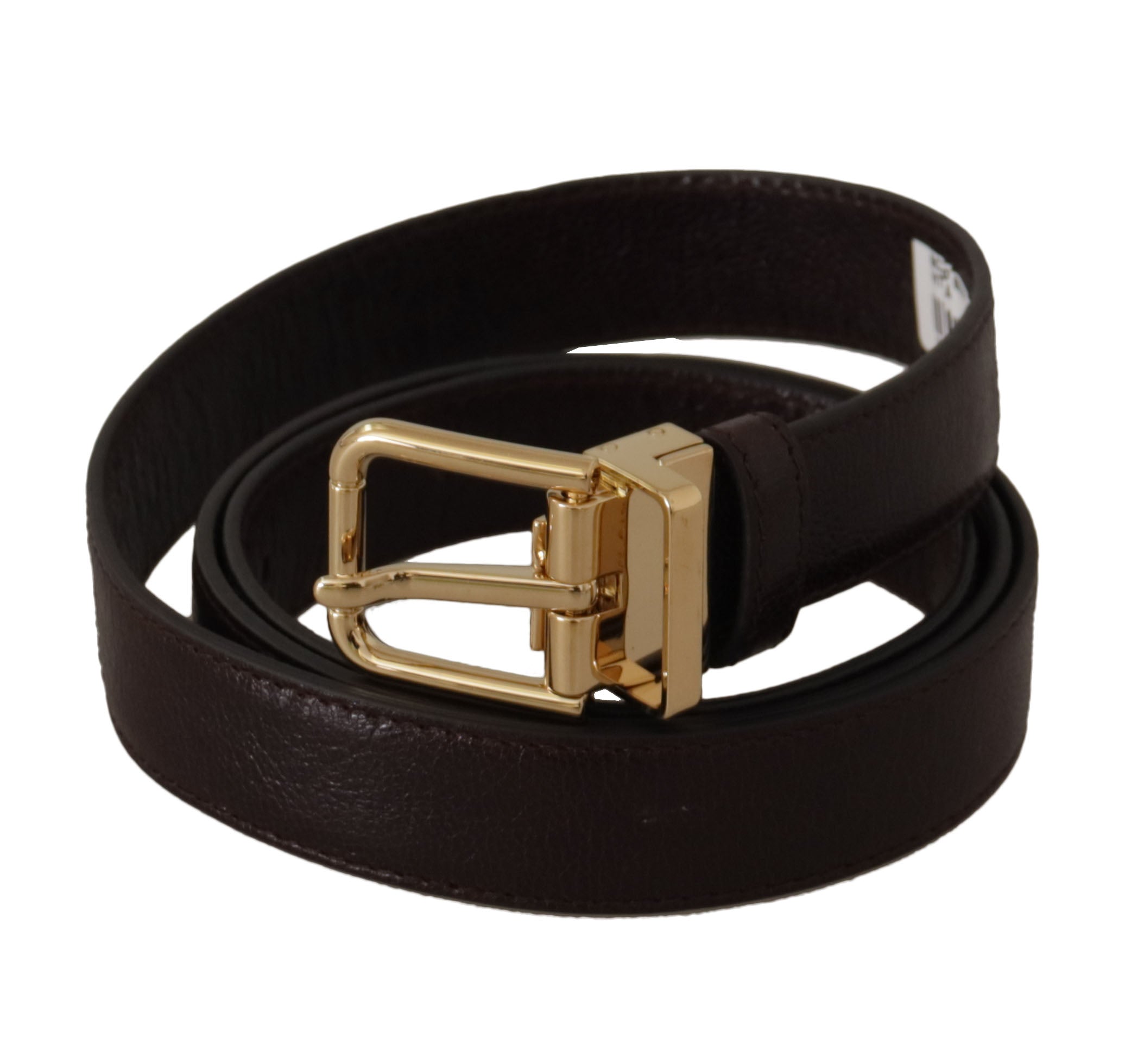 Dolce &amp; Gabbana Ceinture en cuir élégante avec boucle en métal