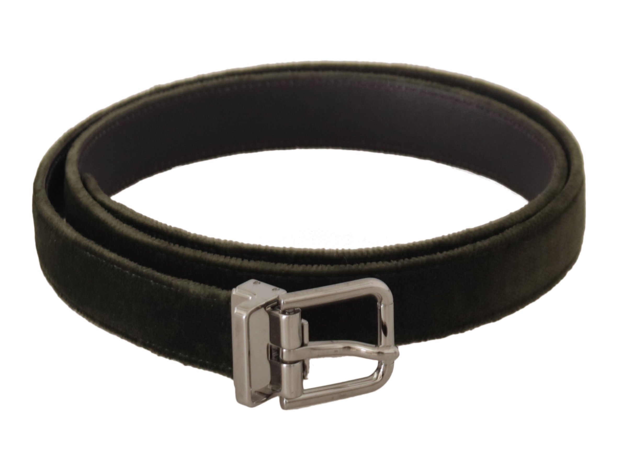 Dolce & Gabbana Elegant Velvet Leather Green Belt