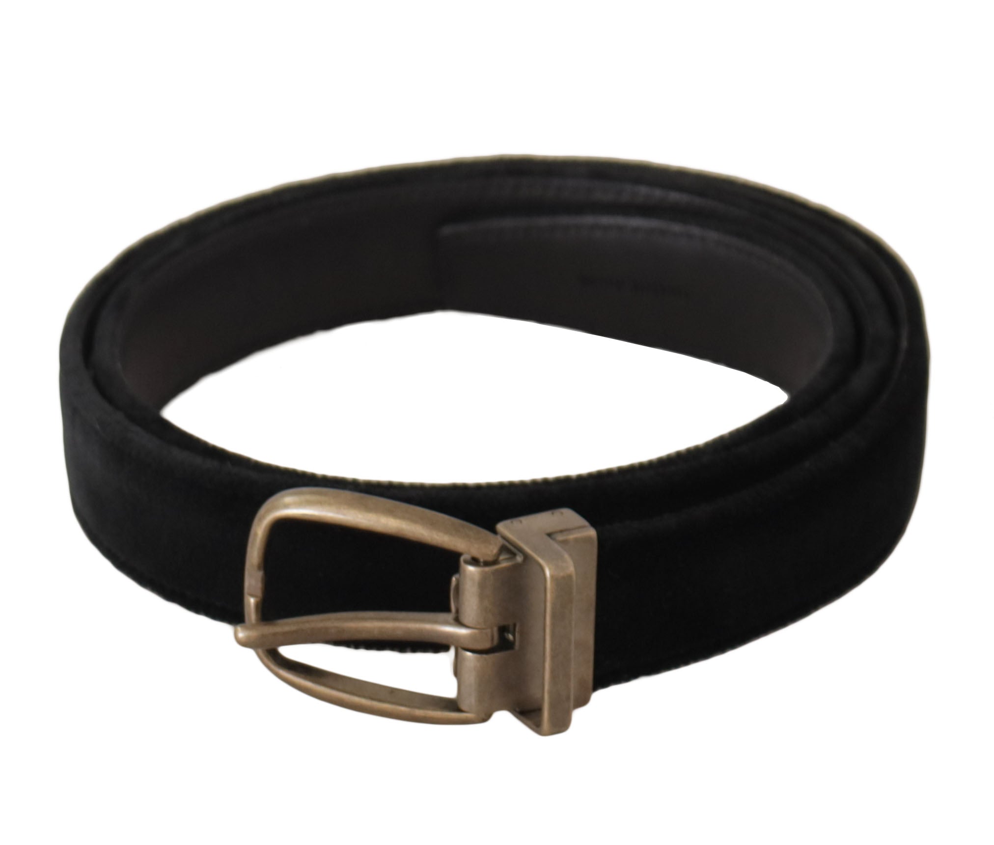 Dolce &amp; Gabbana Ceinture de créateur en cuir noir élégante