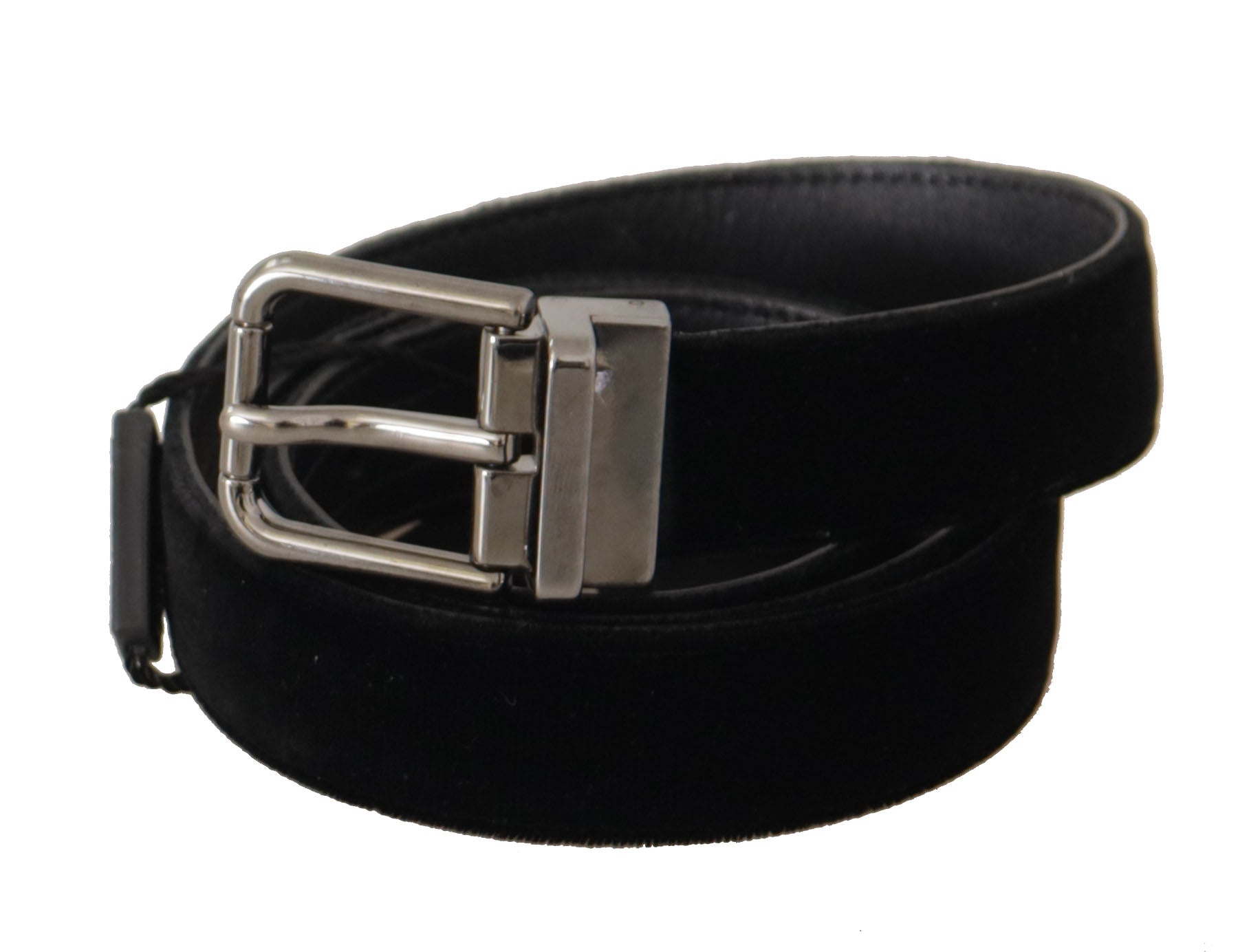 Dolce &amp; Gabbana Ceinture D&amp;G élégante en cuir de coton noir