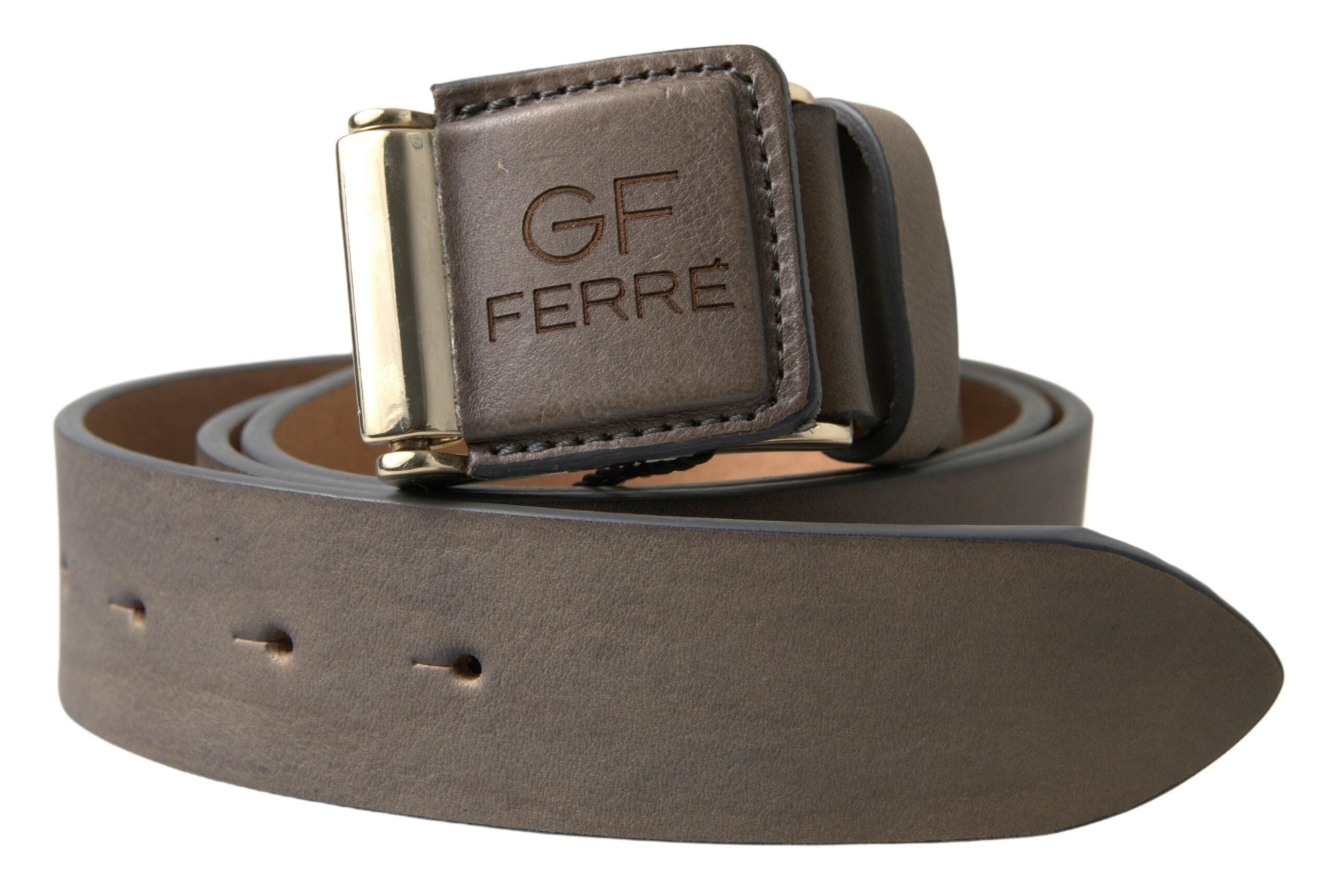 Ceinture tendance en cuir élégante GF Ferre avec boucle gravée