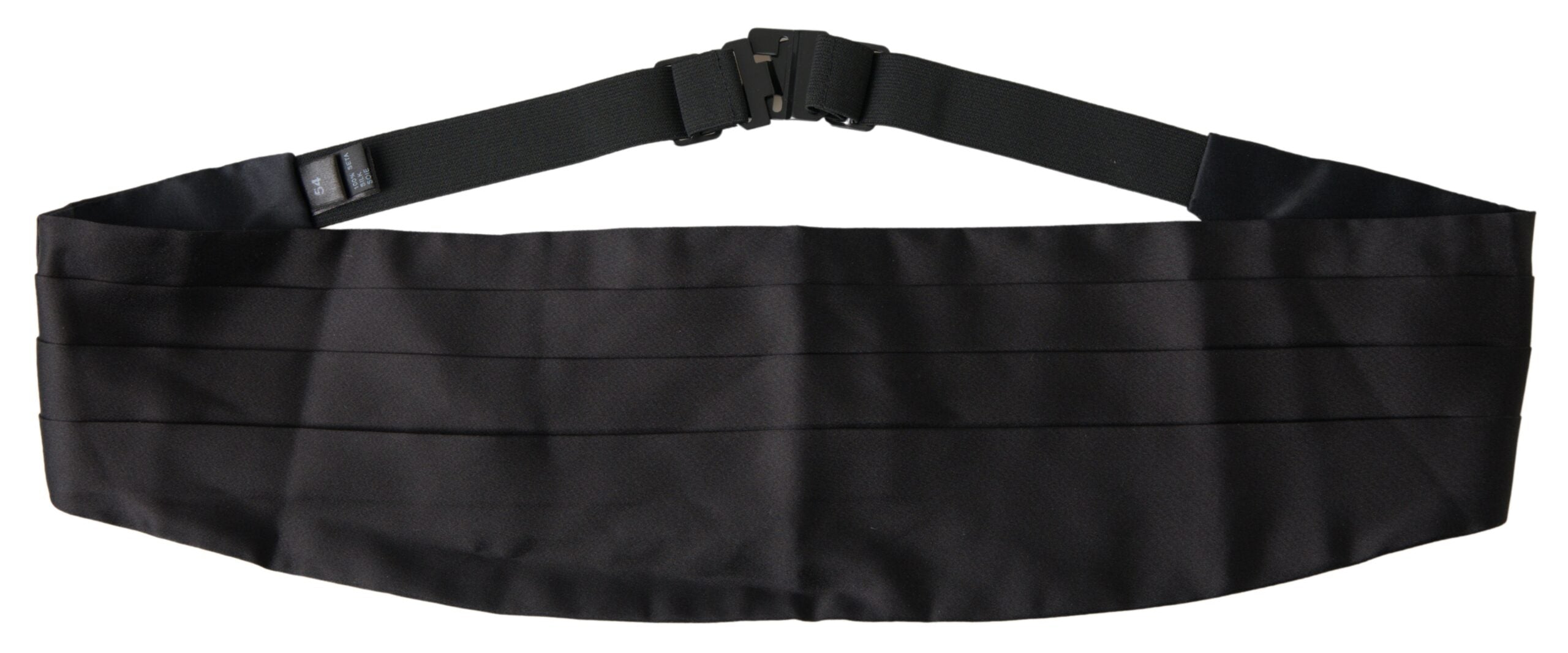 Dolce &amp; Gabbana Ceinture de smoking élégante en soie noire