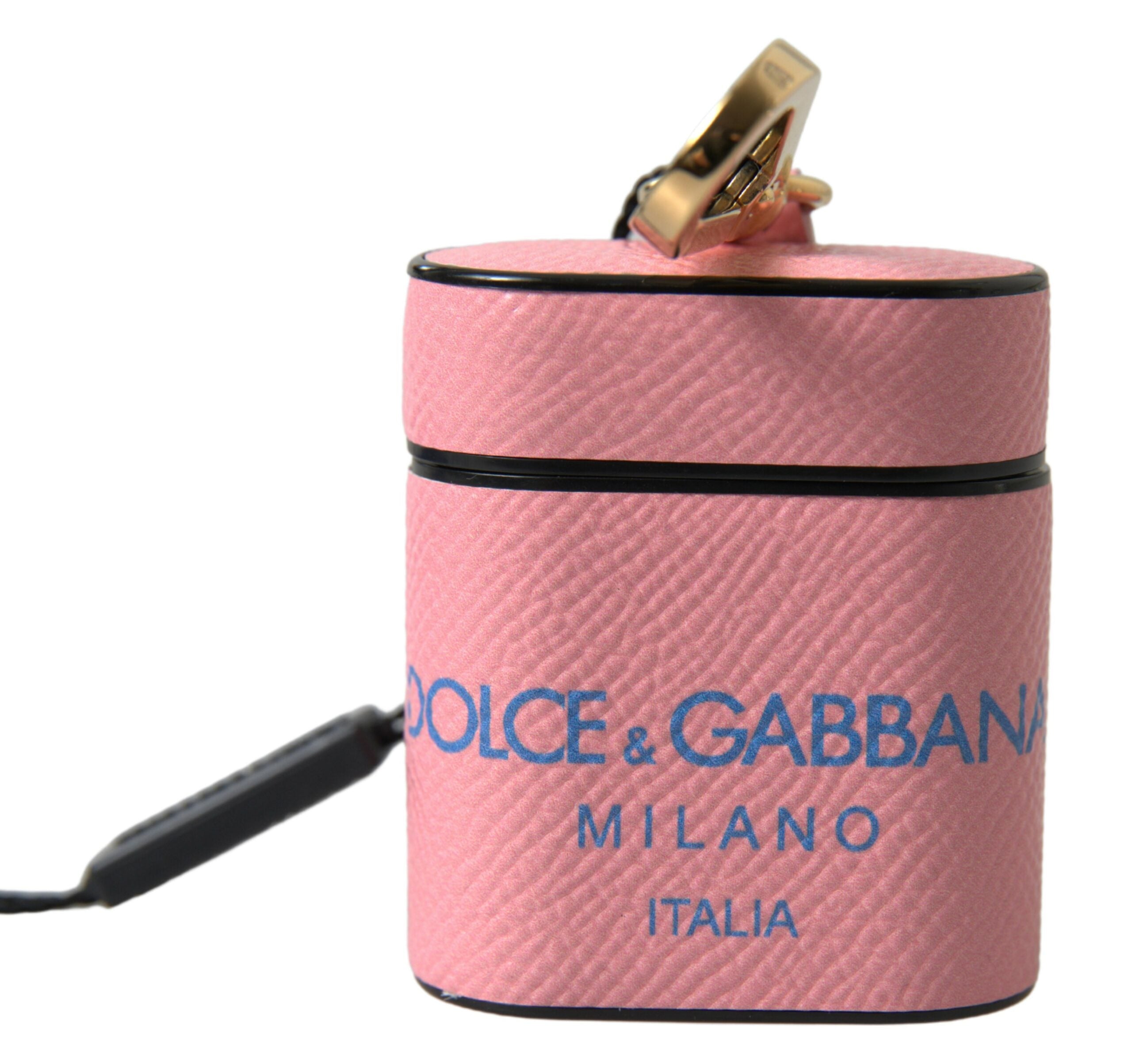 Étui pour Airpods en cuir de veau Dolce &amp; Gabbana Chic en rose