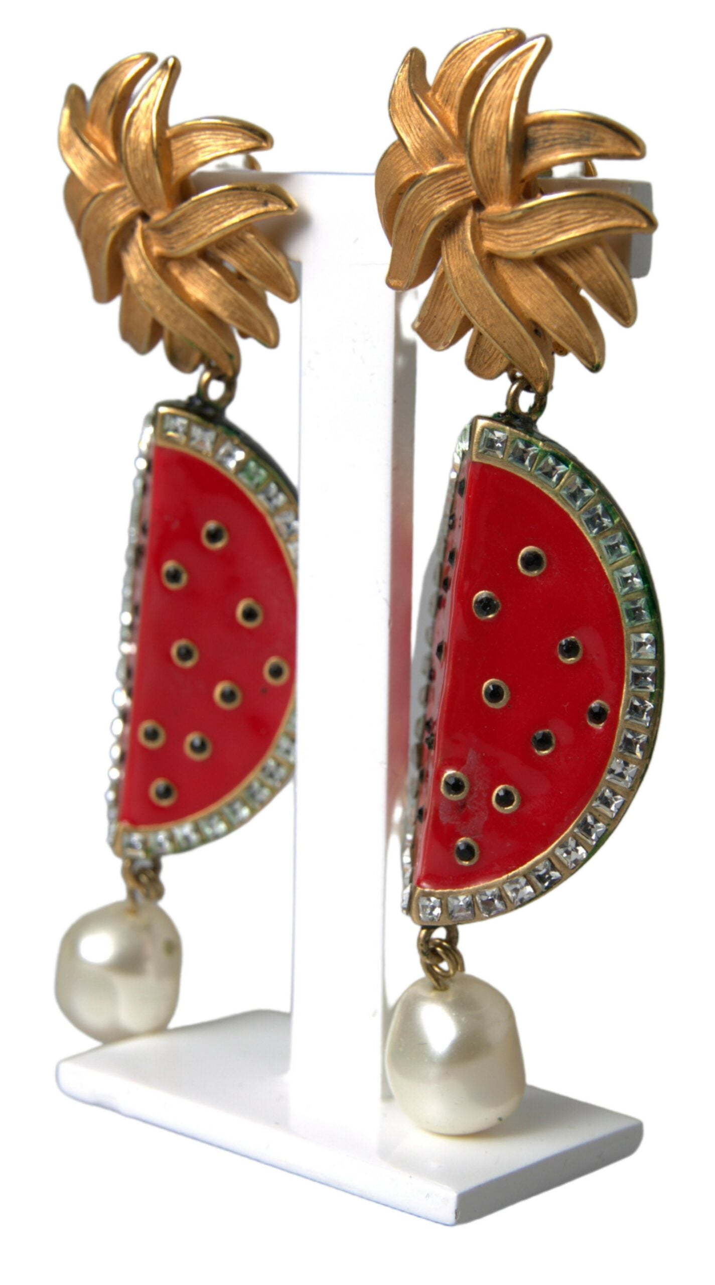 Dolce &amp; Gabbana Boucles d'oreilles clips pastèque rouge radieux