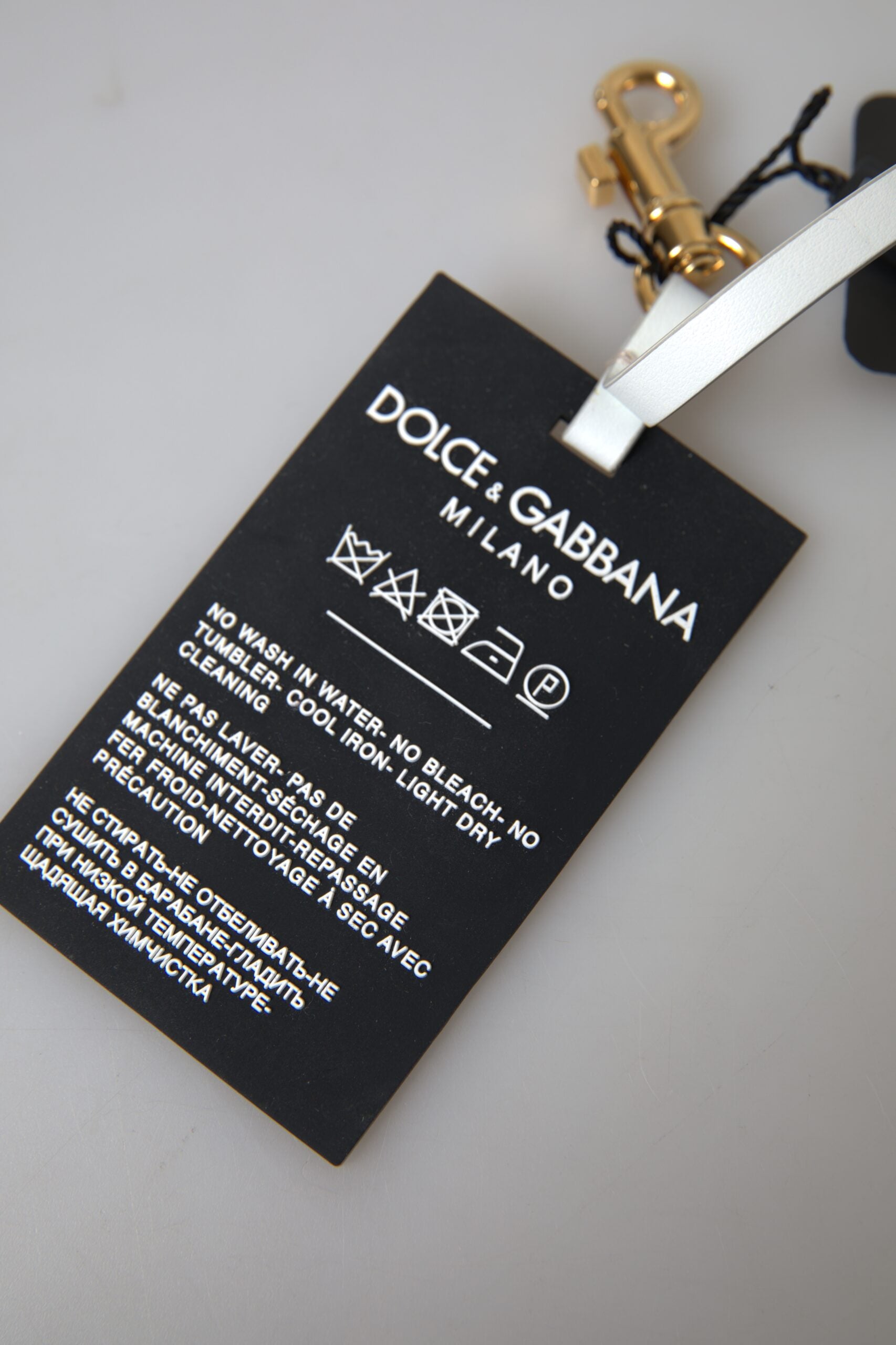 Dolce &amp; Gabbana Chic Porte-clés de créateur noir et doré