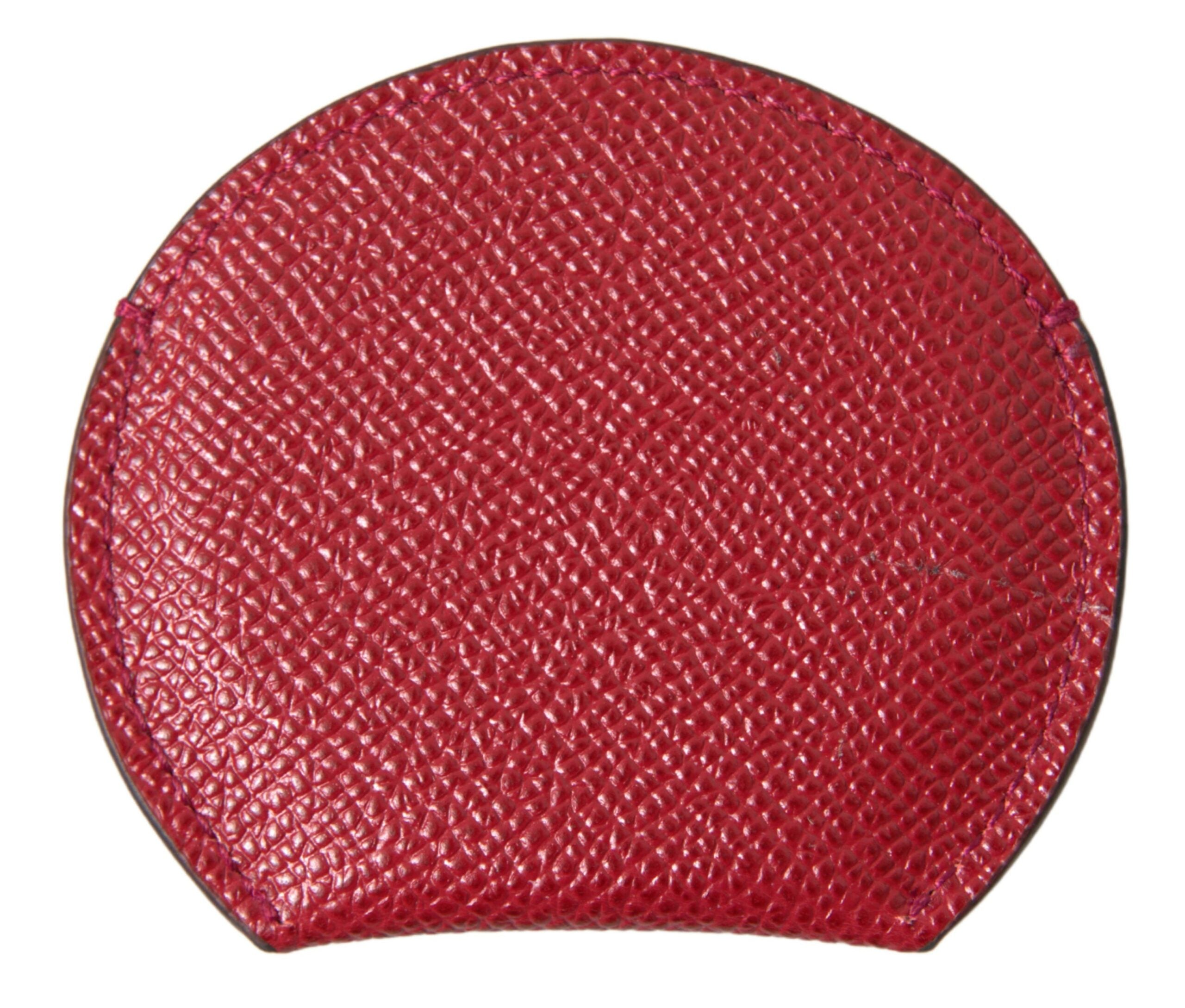 Dolce &amp; Gabbana Chic Porte-miroir à main en cuir rouge