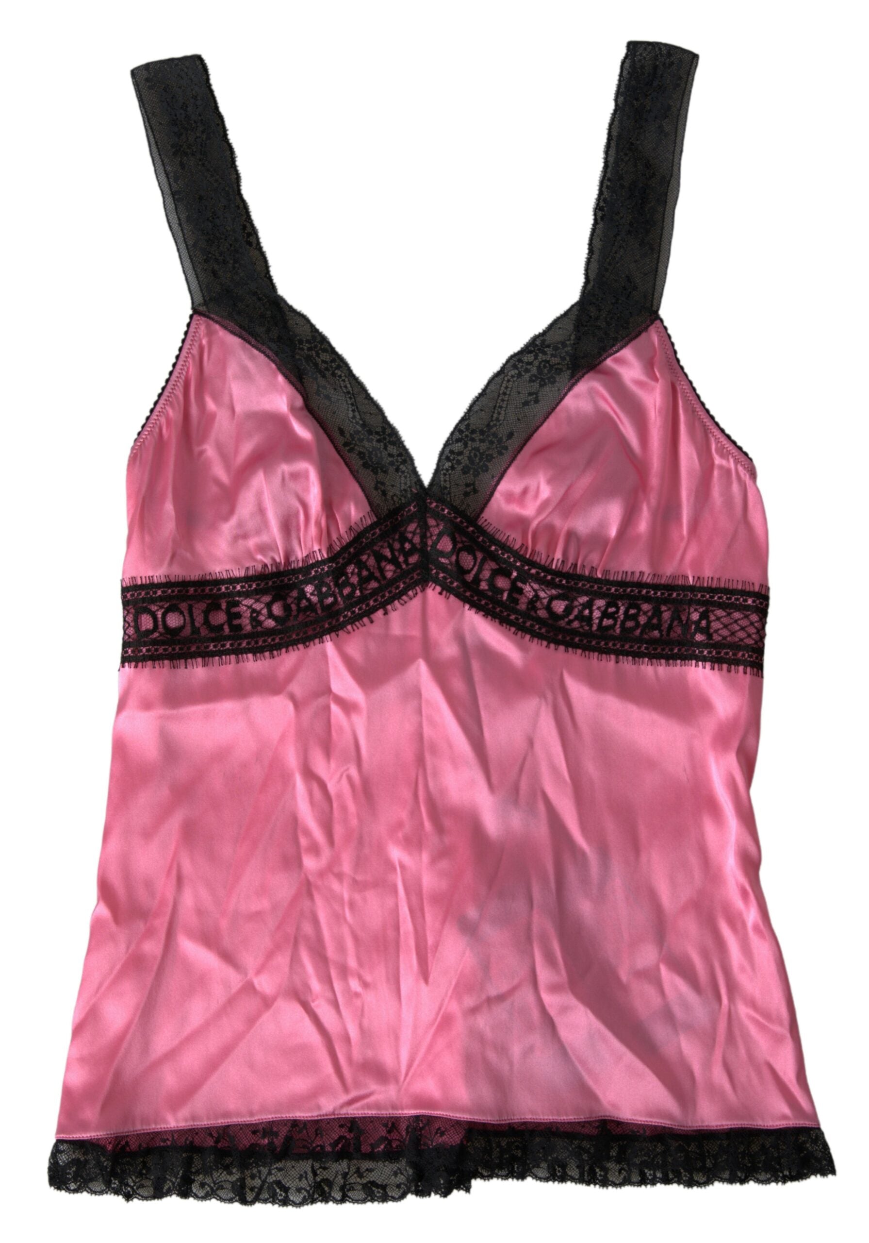 Dolce &amp; Gabbana Camisole rose à charme en soie