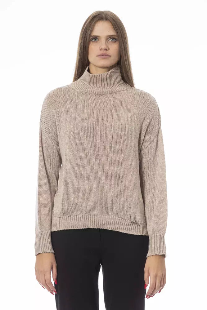 Baldinini Trend Chic Pull Col Volcan Beige