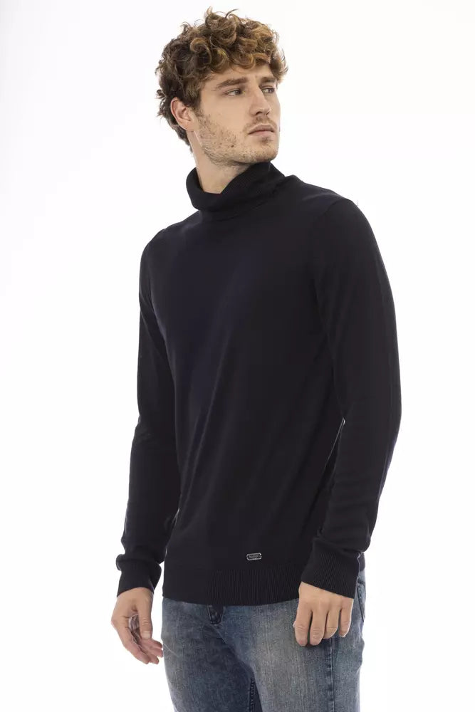 Baldinini Trend Pull élégant en modal et cachemire bleu pour homme