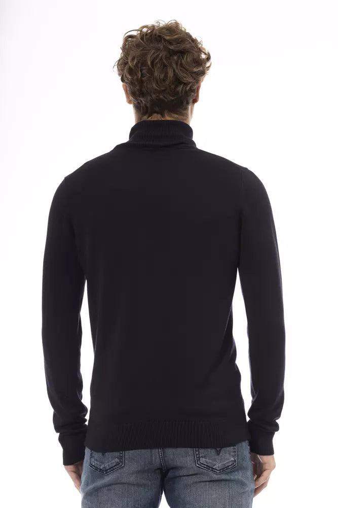 Baldinini Trend Pull élégant en modal et cachemire bleu pour homme